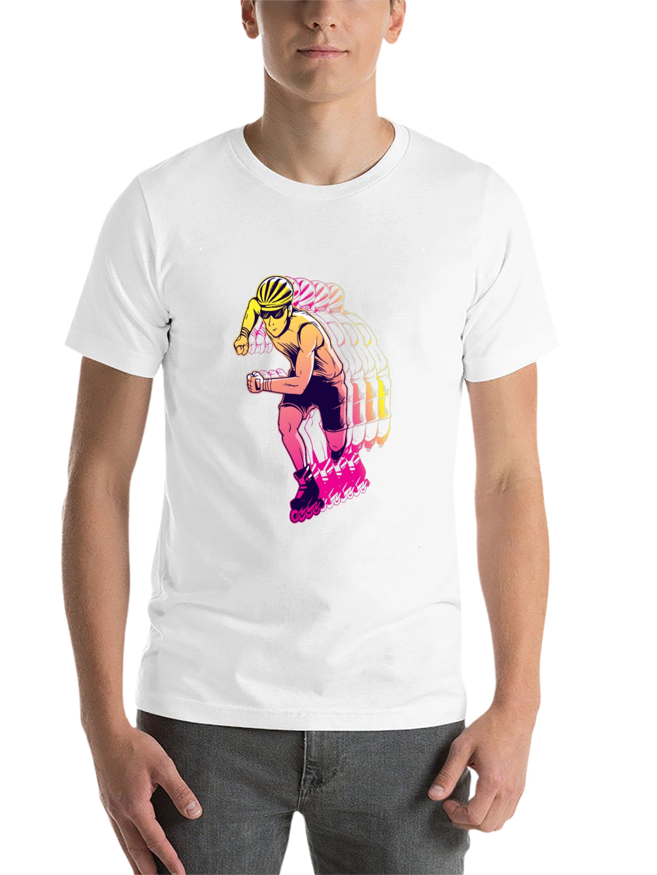 Black Roller Skate T-Shirt - Retro Style view 14