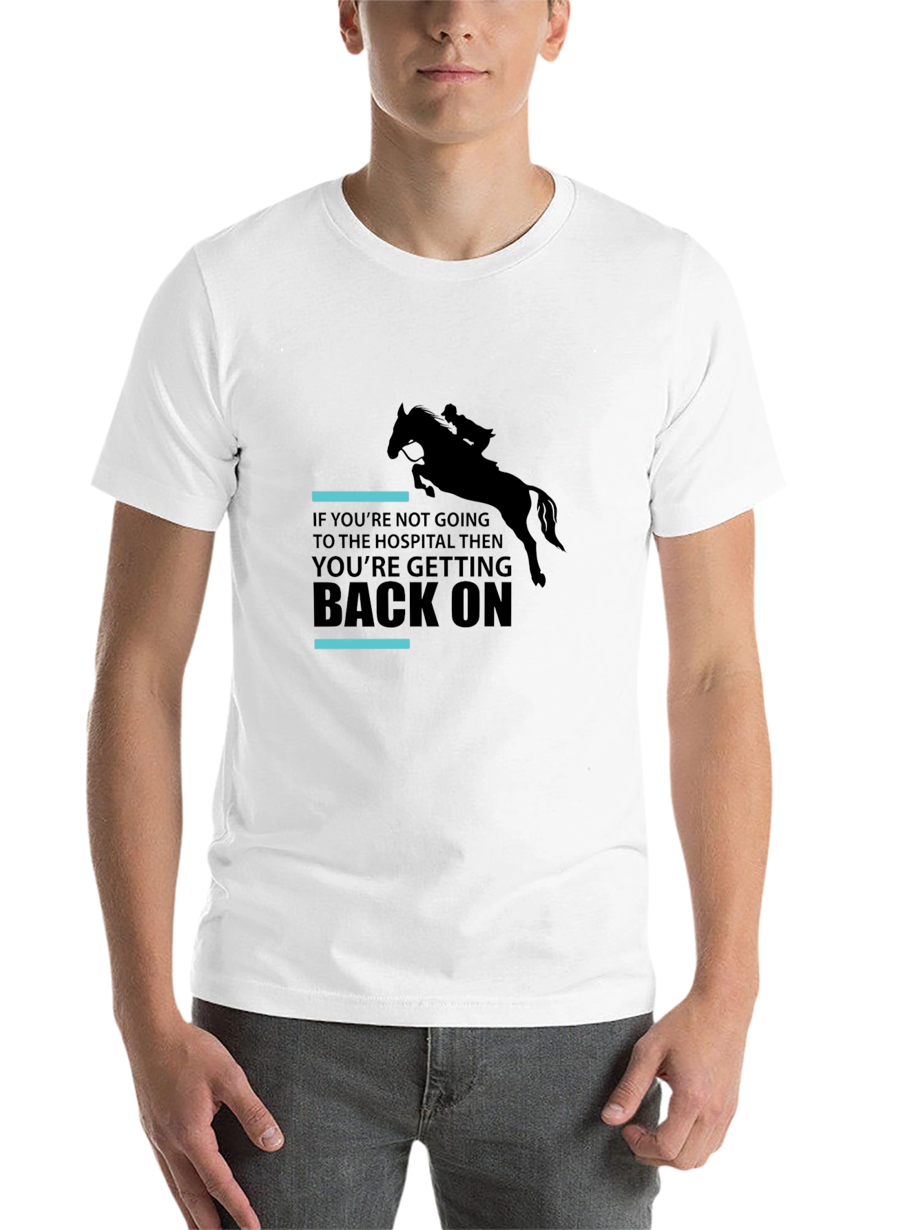 Black Equestrian Horseback Riding T-Shirt - Get Back On view 14
