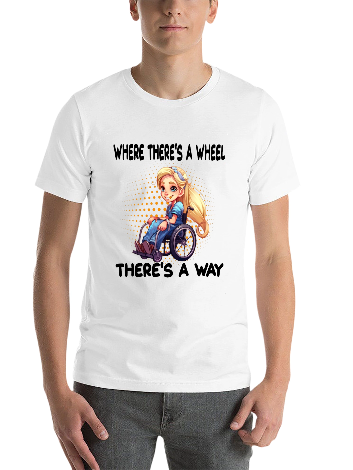 Empowering Wheelchair Cartoon Tee - 14