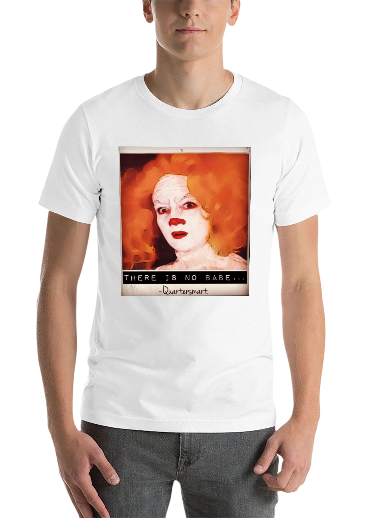 Black Creepy Clown Art T-Shirt view 14