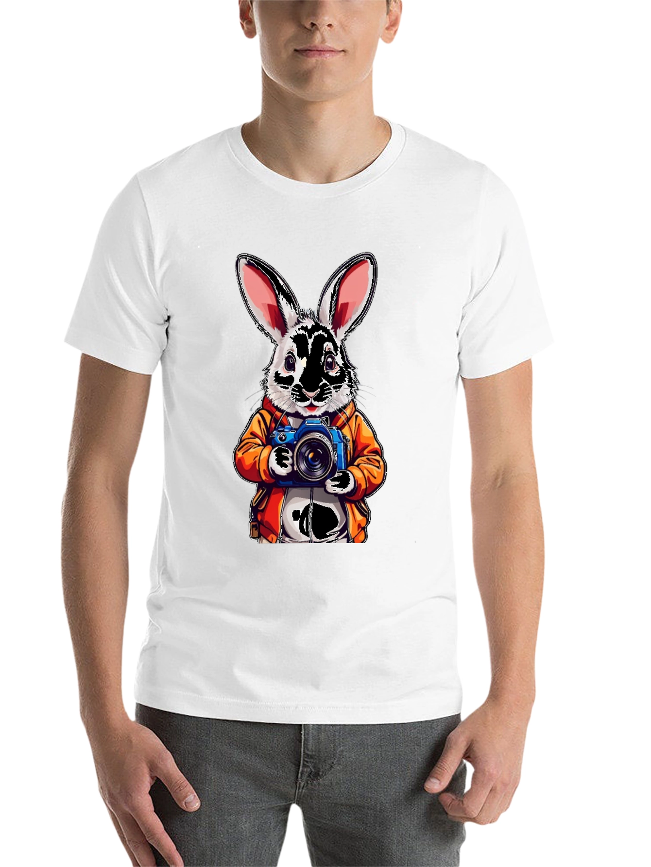 Black Rabbit Photographer Graphic Tee view 14