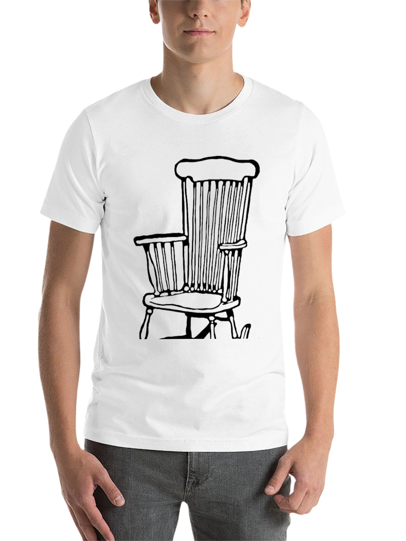 Black Windsor Chair Graphic Tee - Classic Style view 14