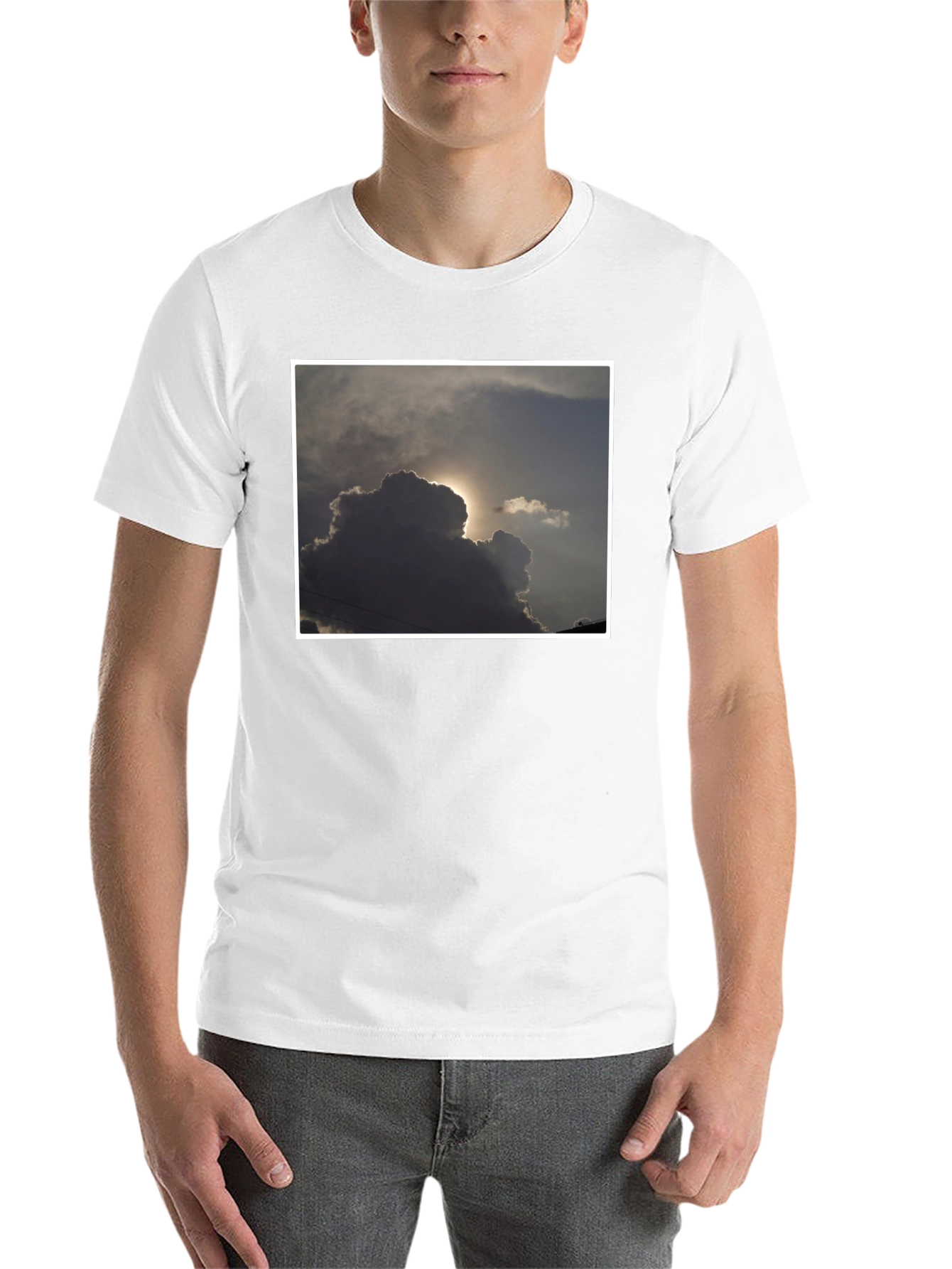 Black Cloudscape Graphic T-Shirt - Stylish and Unique view 14