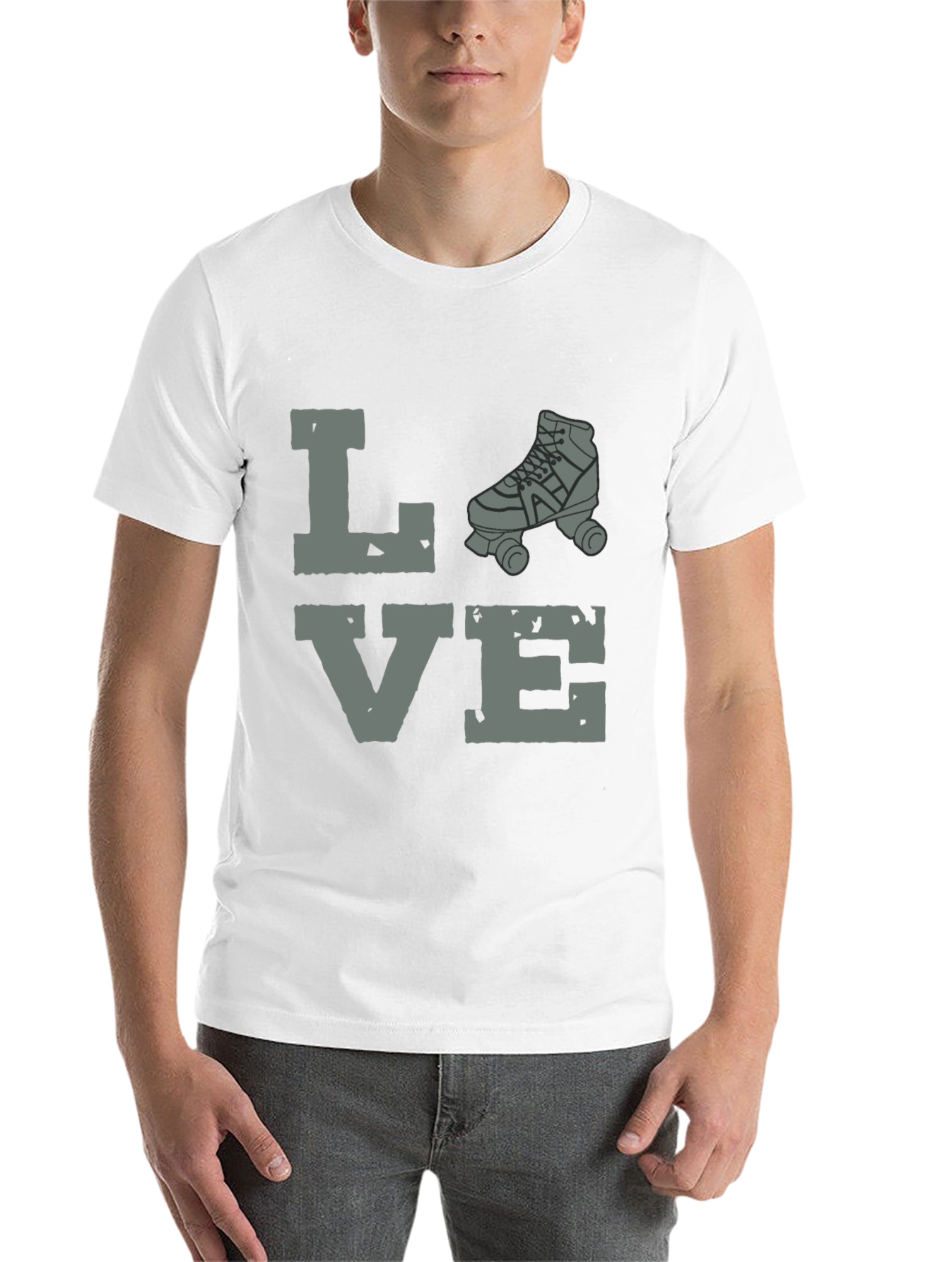 Black Love Roller Skating Graphic Tee - Unisex Black T-Shirt view 14