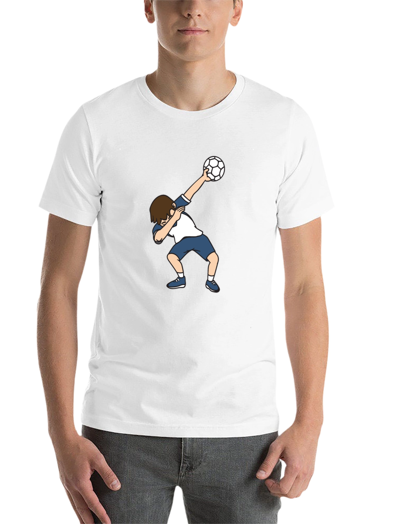 Black Soccer Dab T-Shirt - Fun Graphic Tee view 14