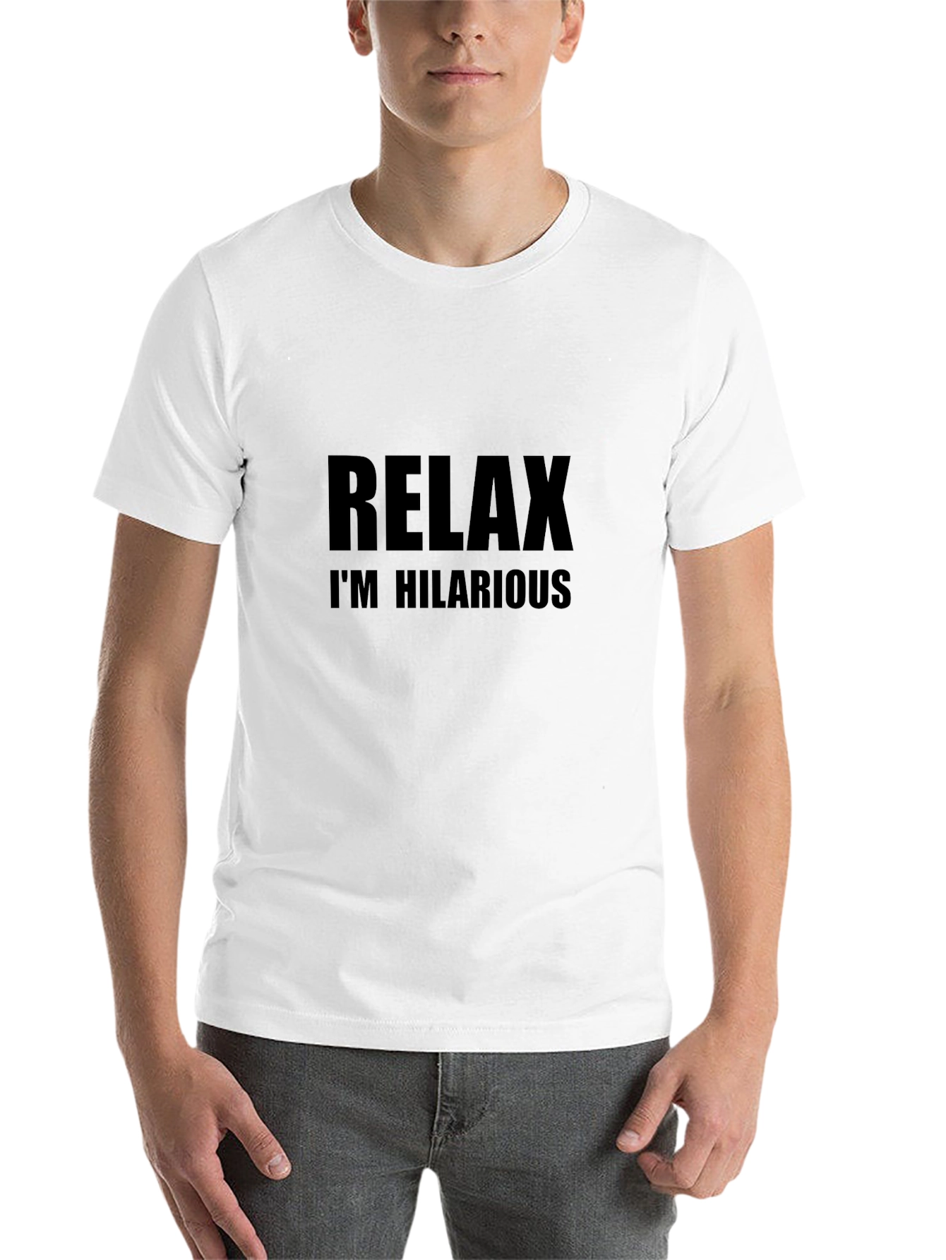 Black Relax I'm Hilarious Graphic T-Shirt view 14