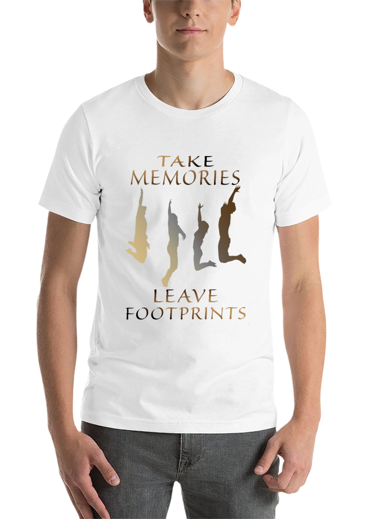 Black Take Memories, Leave Footprints Graphic Tee view 14