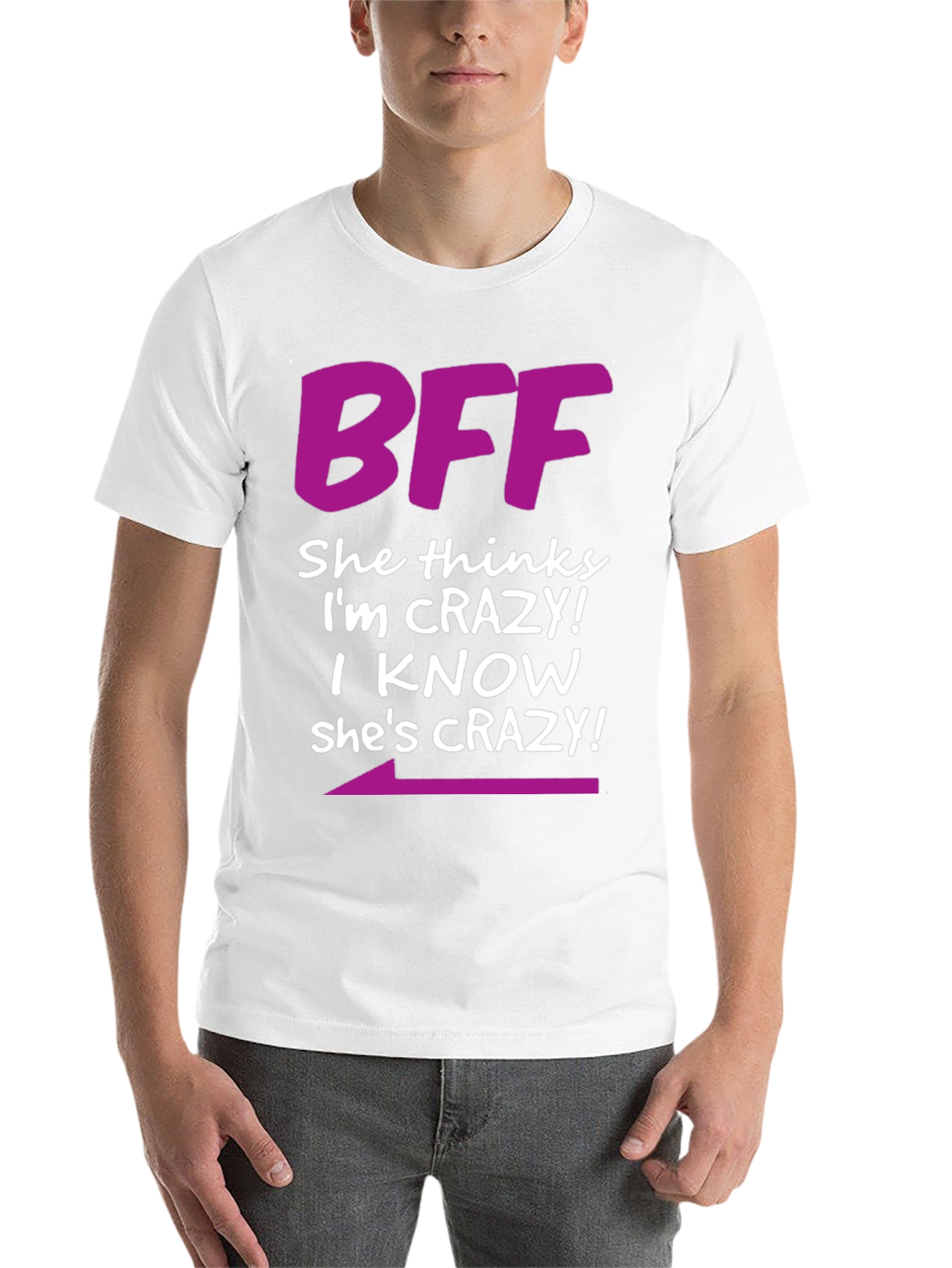 Black BFF Crazy Matching T-Shirt view 14