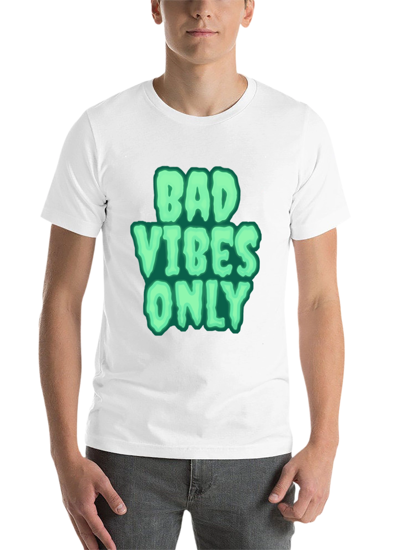 Black Bad Vibes Only Graphic Tee - Black view 14