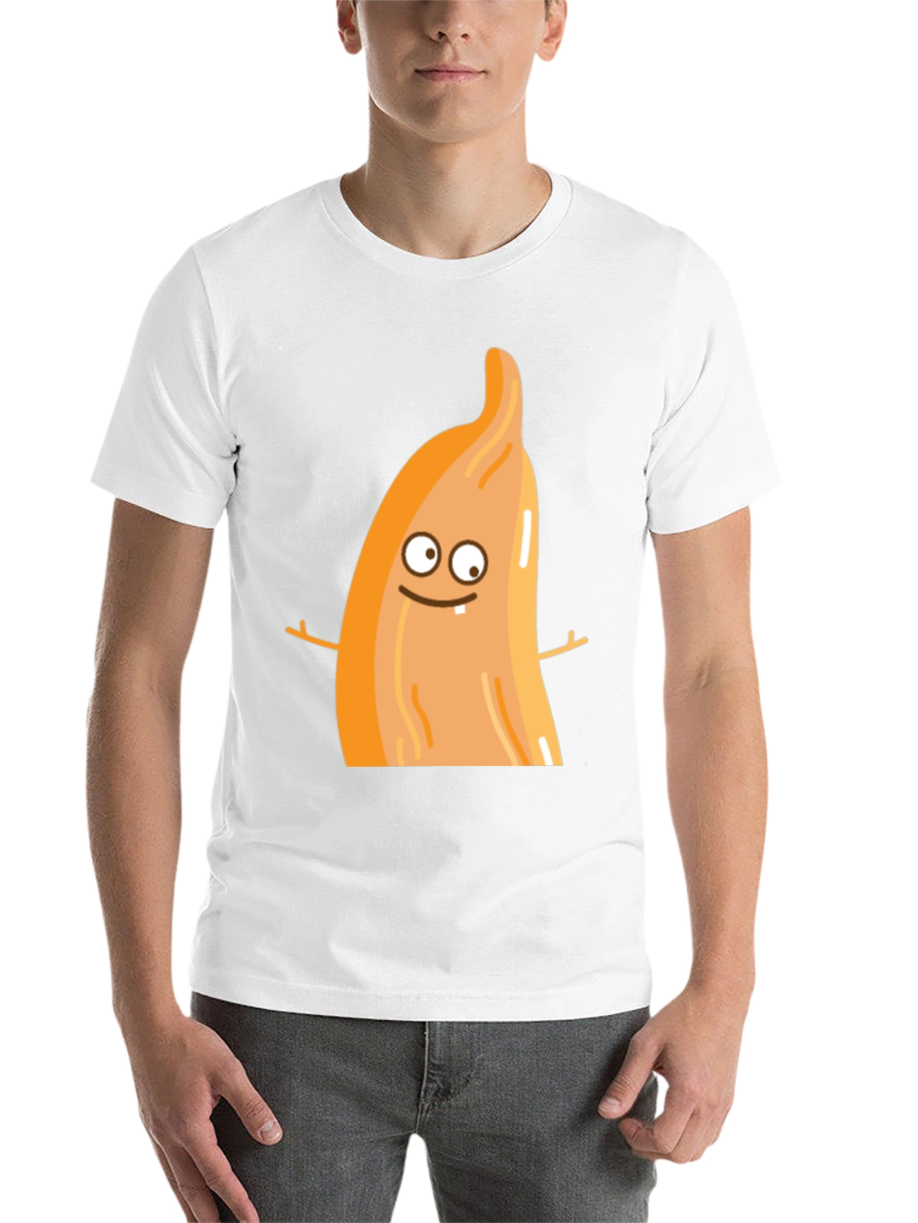 Black Funny Cartoon Food T-Shirt view 14