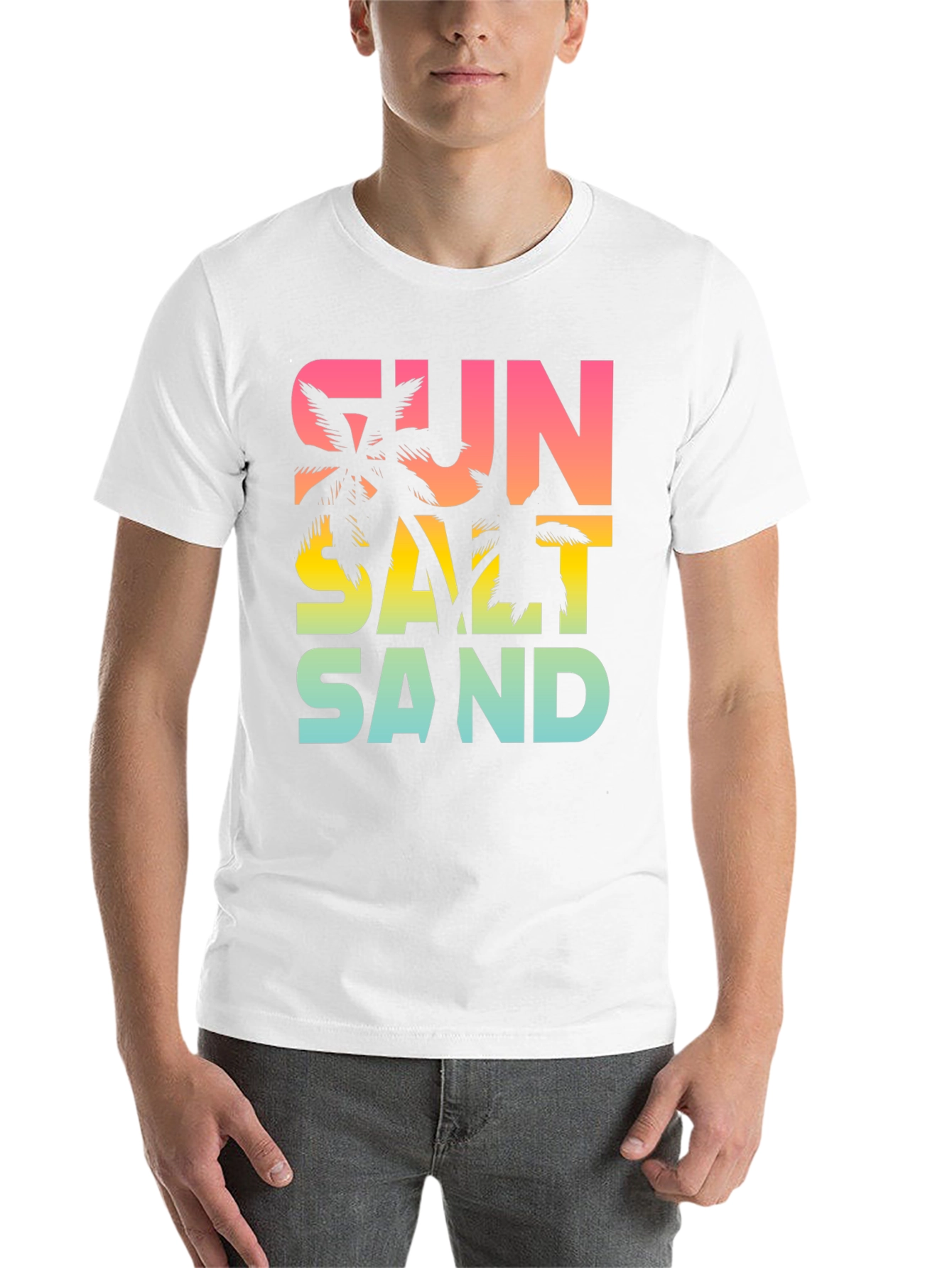 Black Sun Salt Sand Graphic Tee - Tropical Summer Vibes T-Shirt view 14