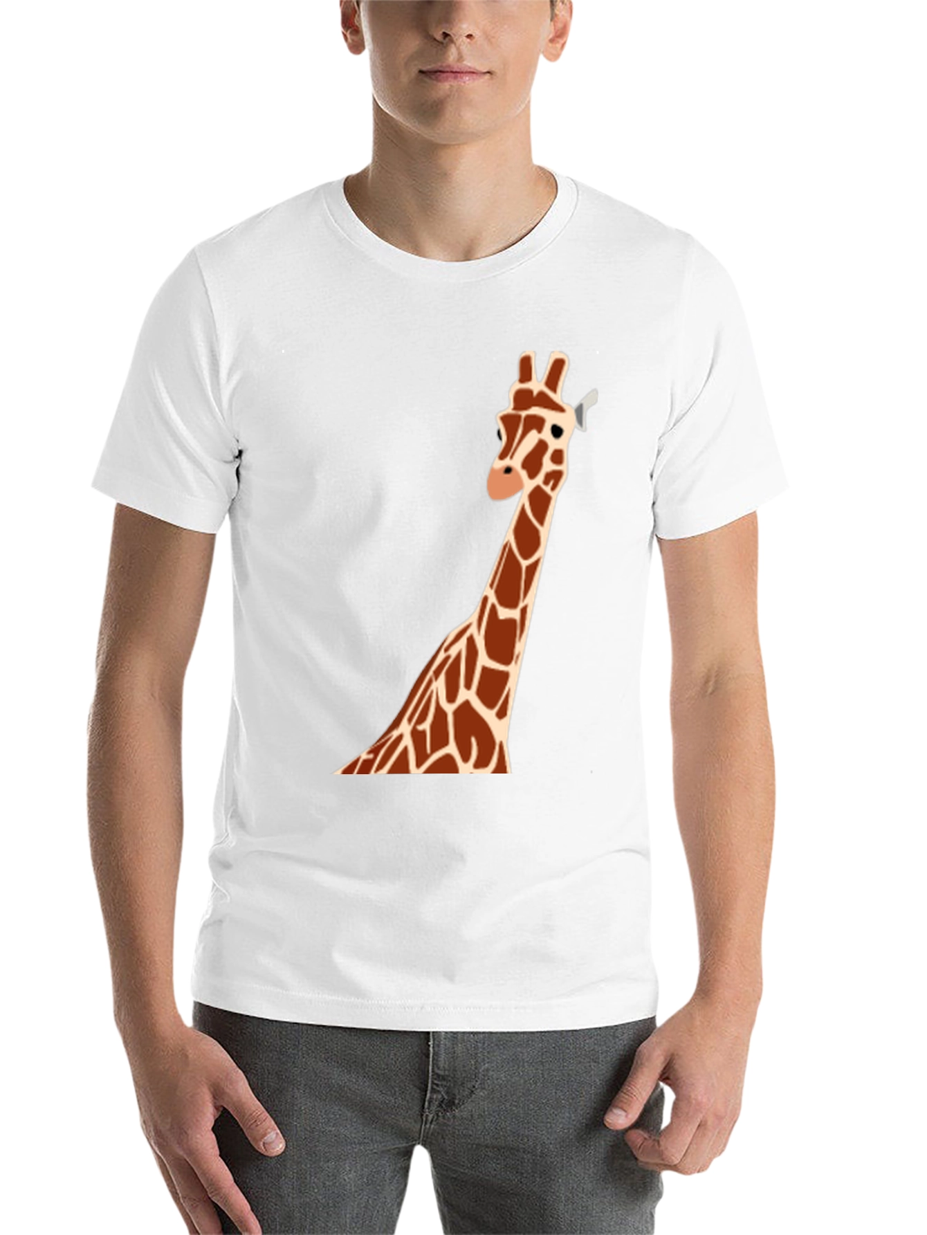Black Giraffe Graphic T-Shirt - Casual Men's Tee view 14