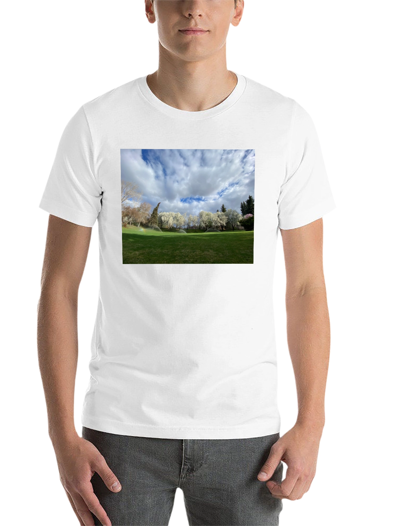 Black Scenic Landscape Graphic Tee - Cotton Comfort view 14