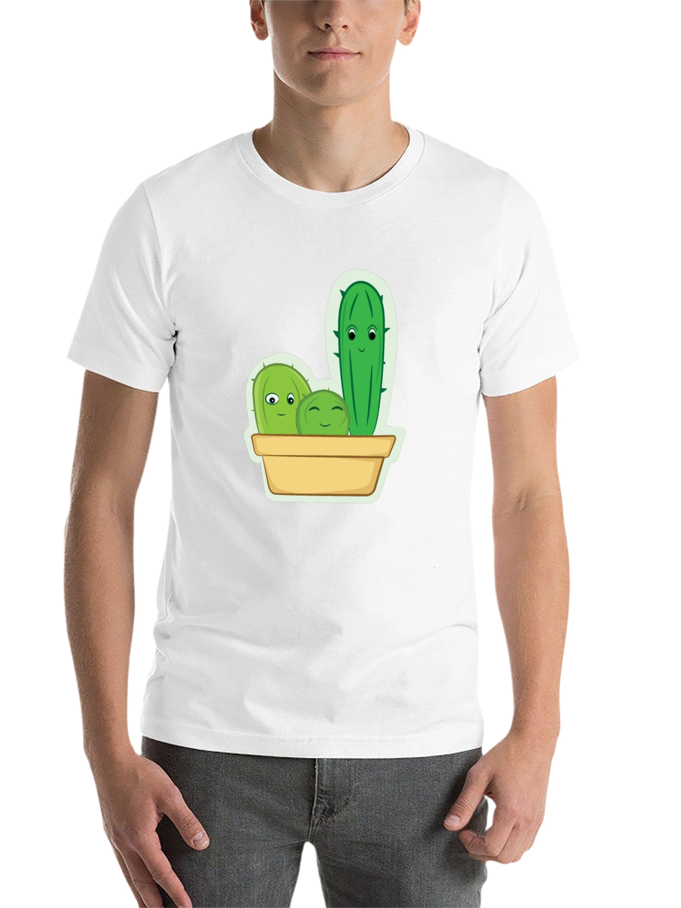 Black Cute Cactus Crew Graphic Tee view 14