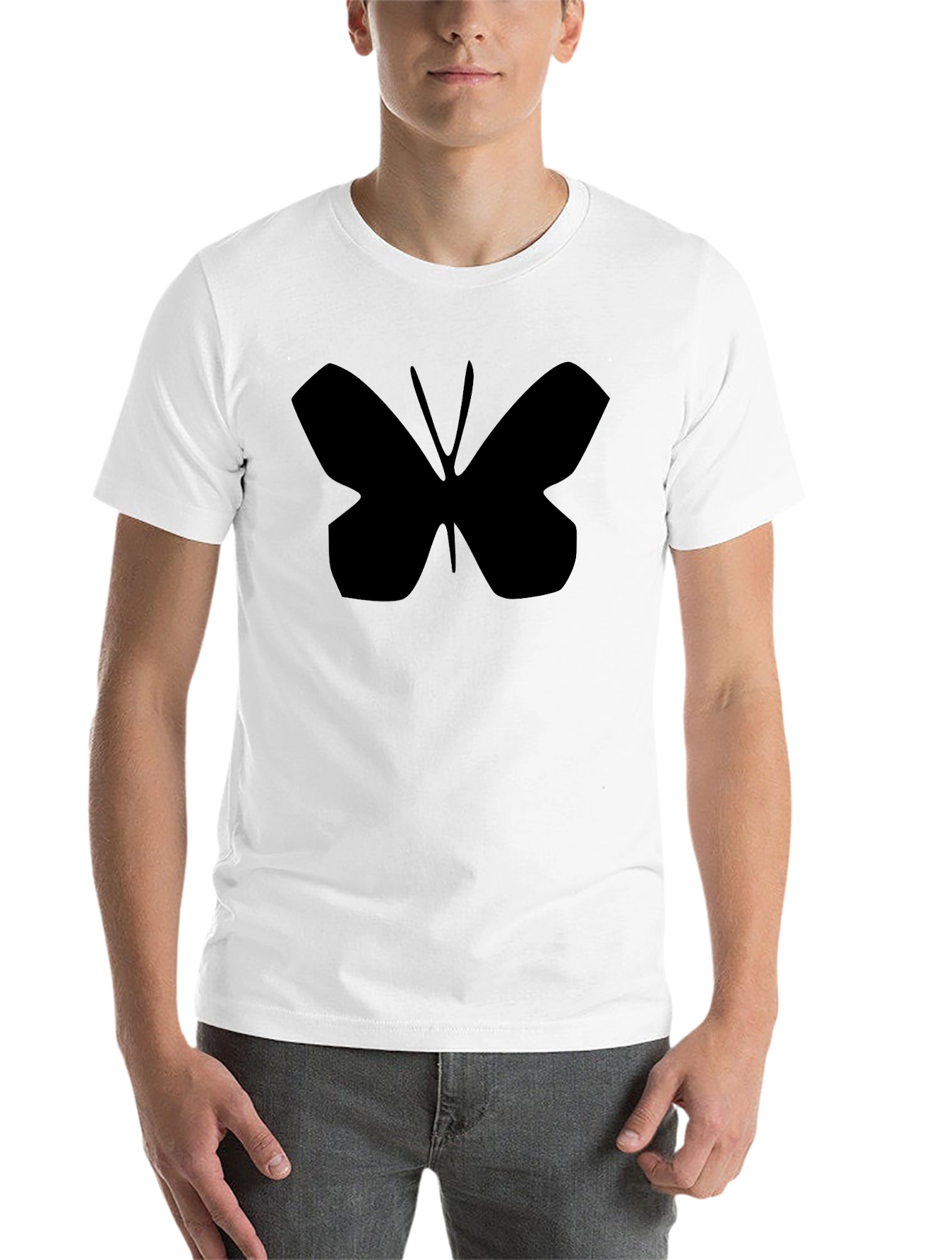 Black Butterfly Graphic Tee - Stylish Black Cotton T-Shirt view 14