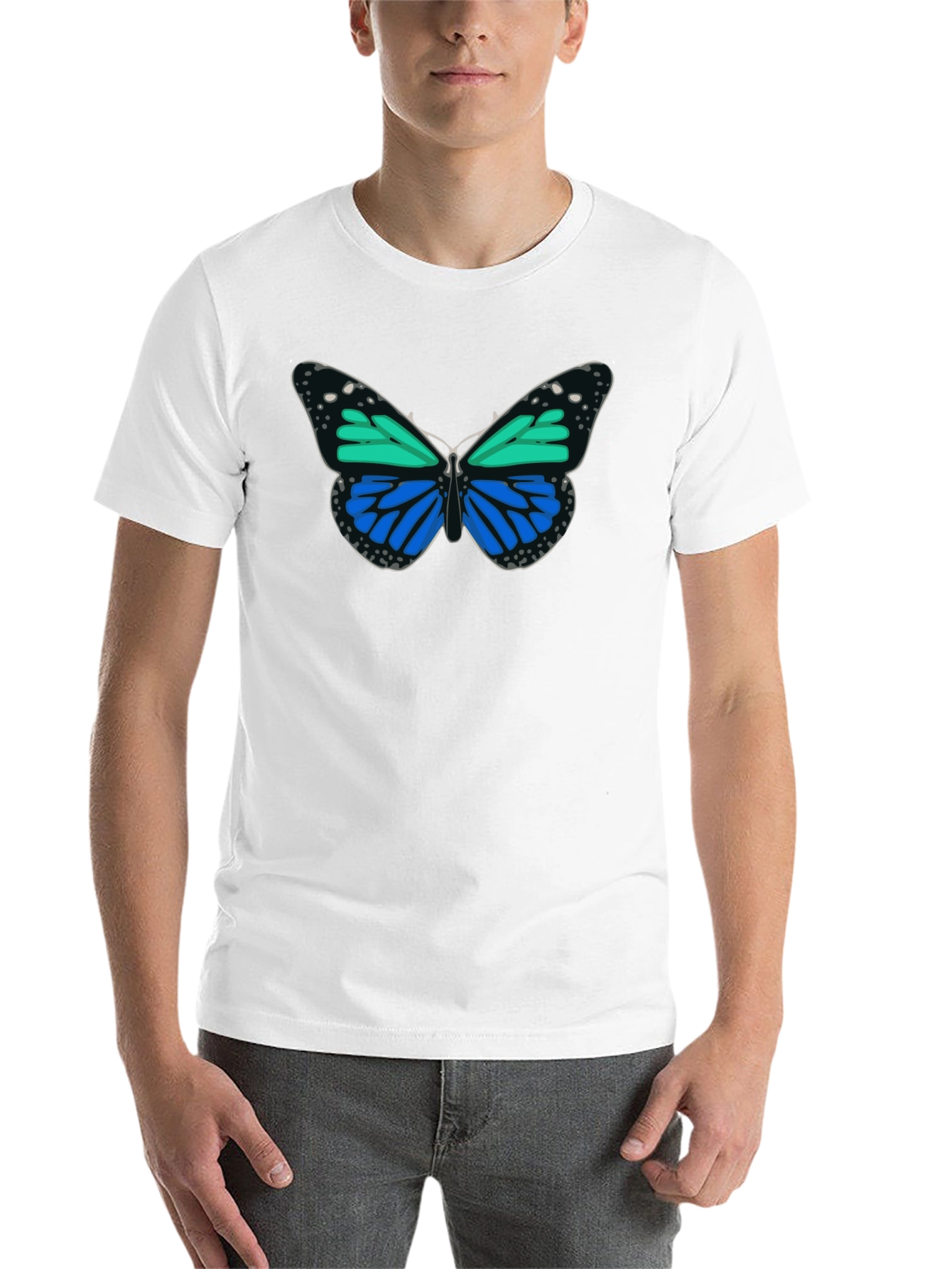 Black Butterfly Graphic Black Tee view 14