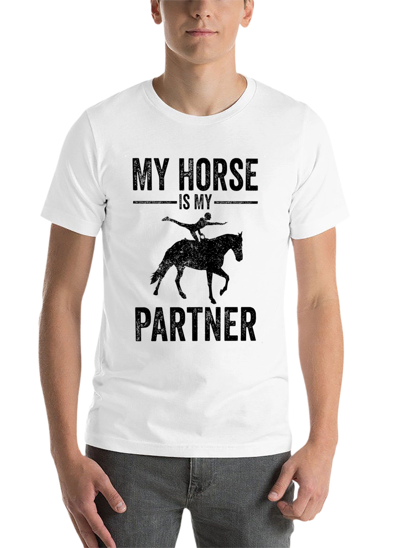 Black My Horse Is My Partner Black T-Shirt view 14