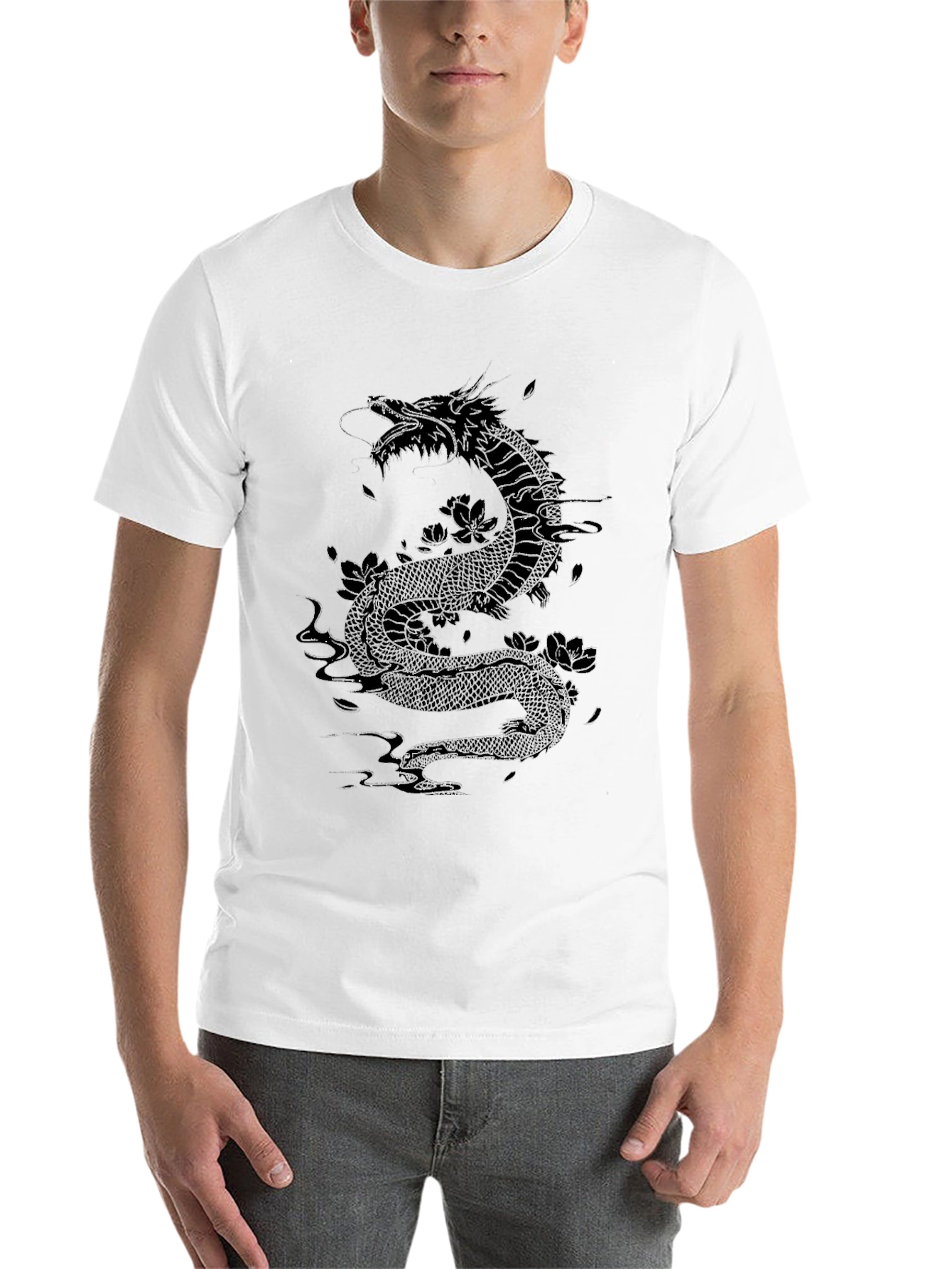 Black Dragon Graphic T-Shirt - Black view 14