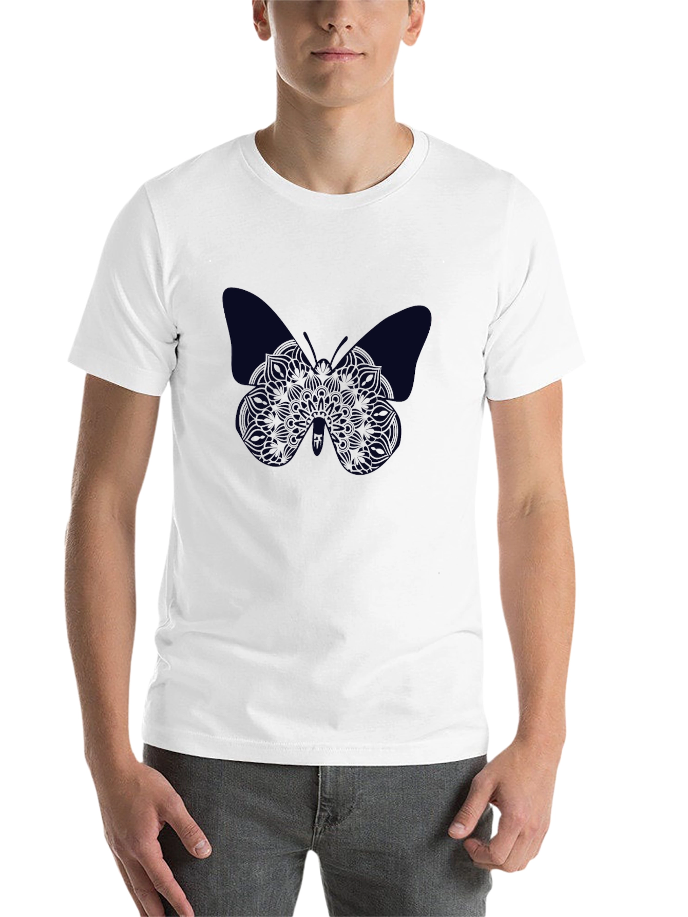 Black Butterfly Graphic Black T-Shirt view 14