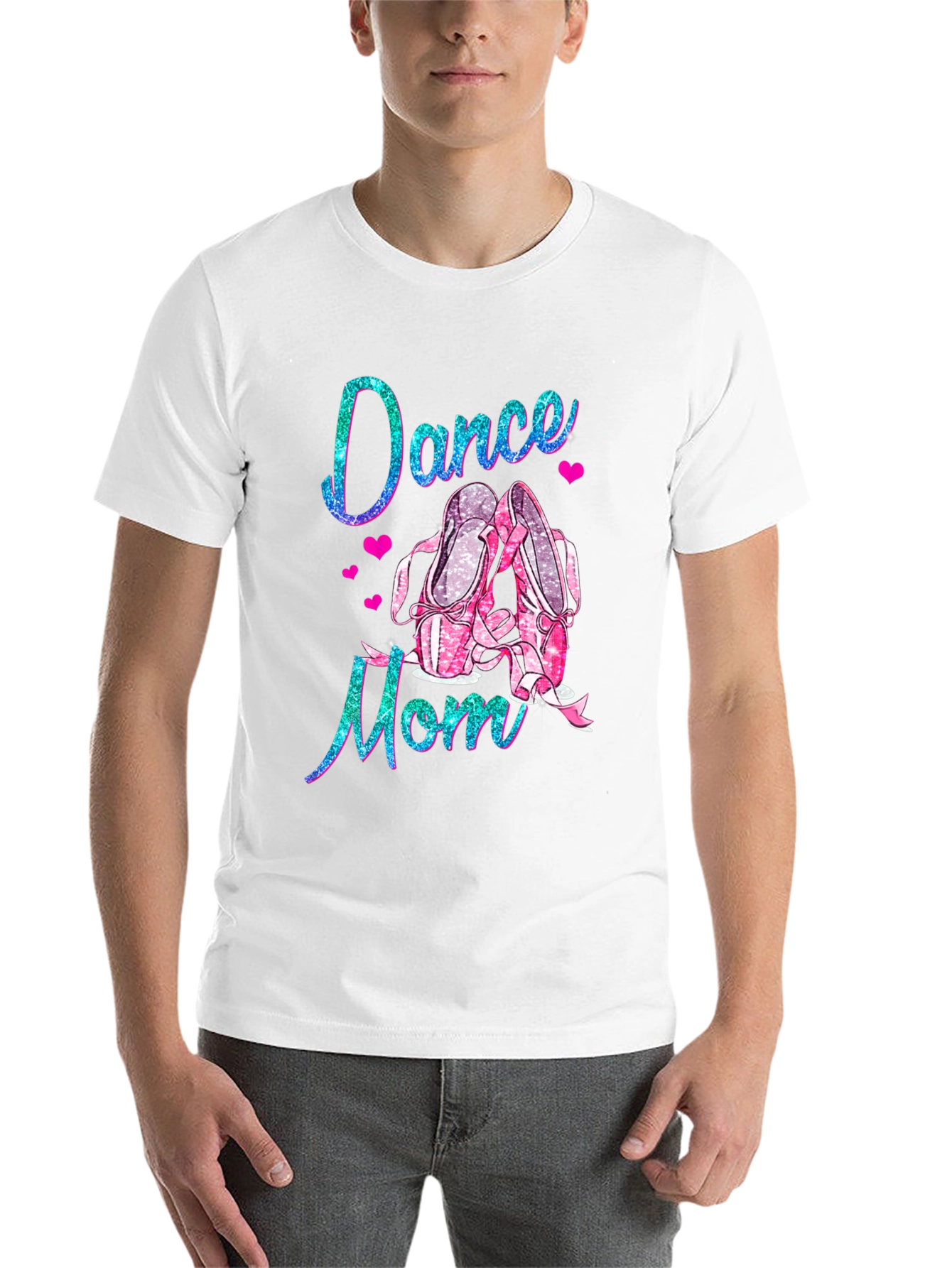Dance Mom Tee: Glitter Ballet Shoes T-Shirt - 14