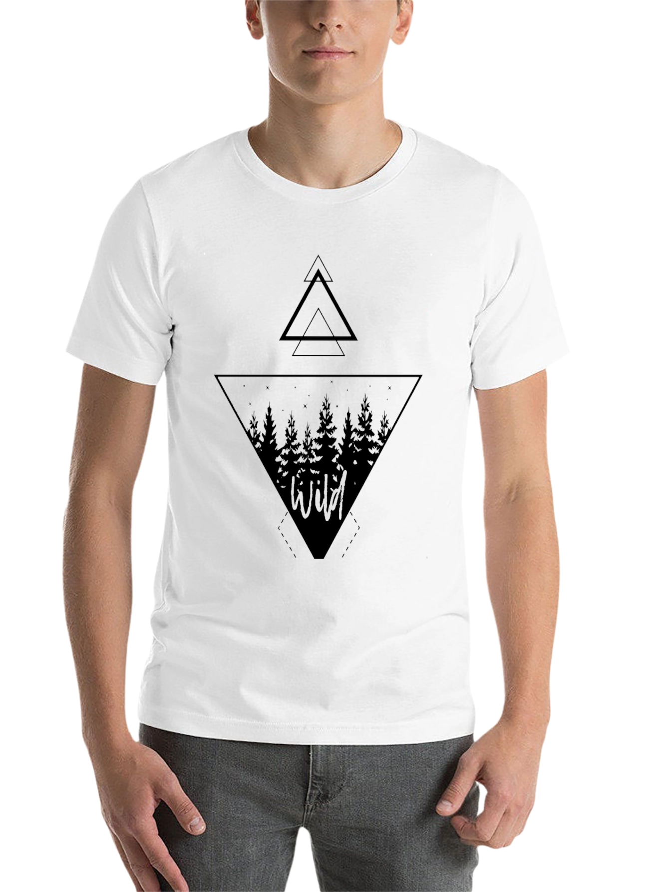 Black Wild Forest Graphic Tee - Men's Black T-Shirt view 14