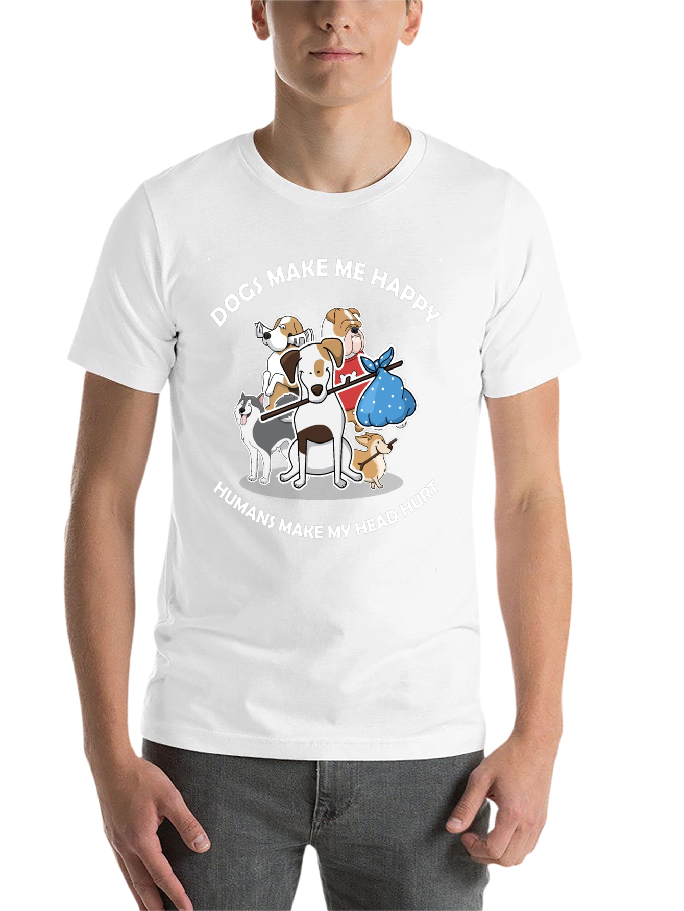Black Dogs Make Me Happy T-Shirt view 14