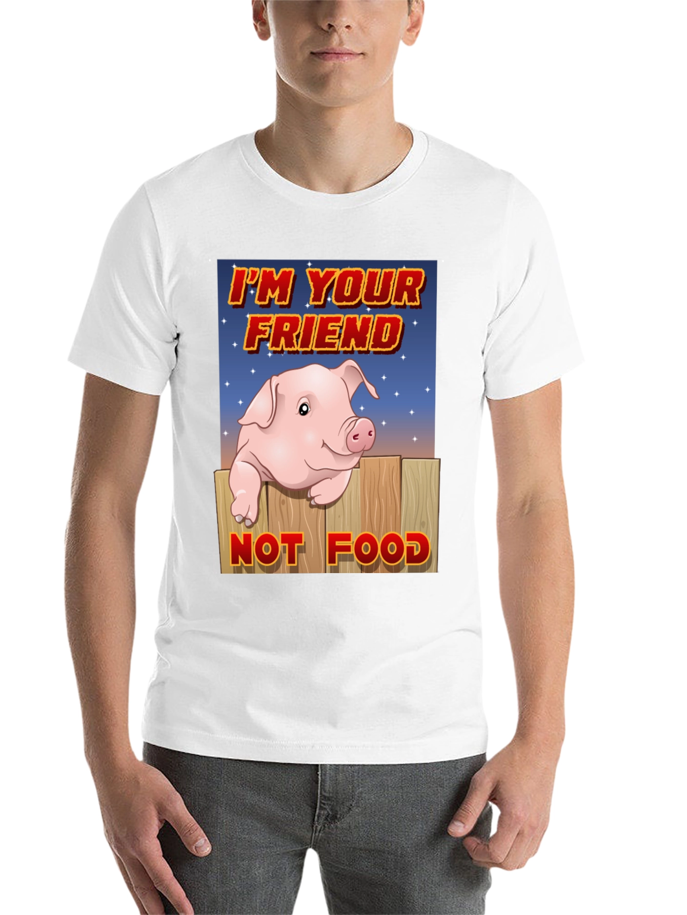 Black Pig Friend T-Shirt: Animal Rights Vegan Tee view 14