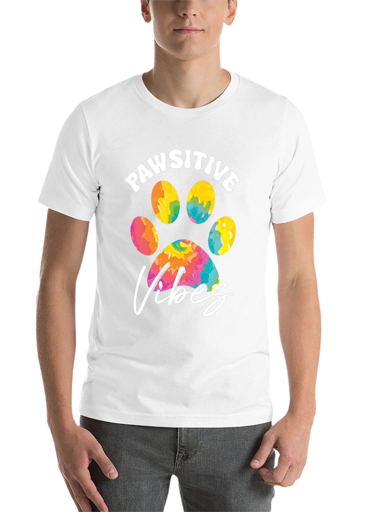 Black Pawsitive Vibes Graphic Tee - Trendy Dog Lover Shirt view 14