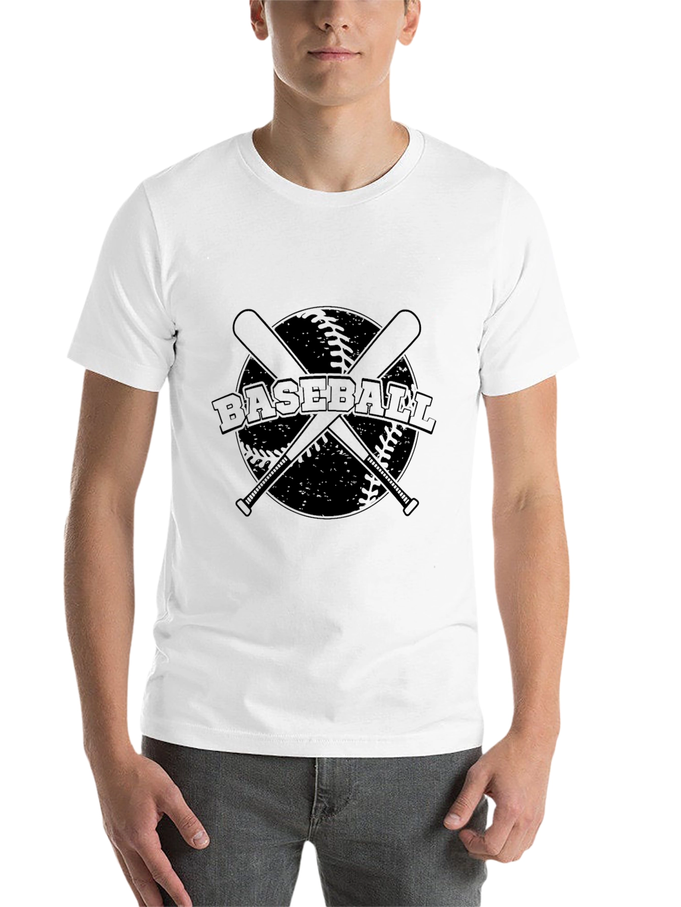 Black Baseball Bats & Ball Graphic Black T-Shirt view 14