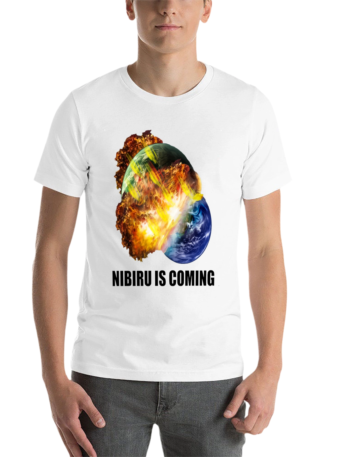 Black Nibiru Is Coming Graphic Tee view 14