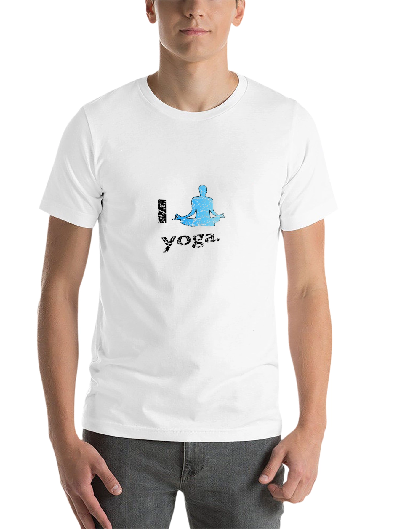 Black I Love Yoga Black T-Shirt view 14