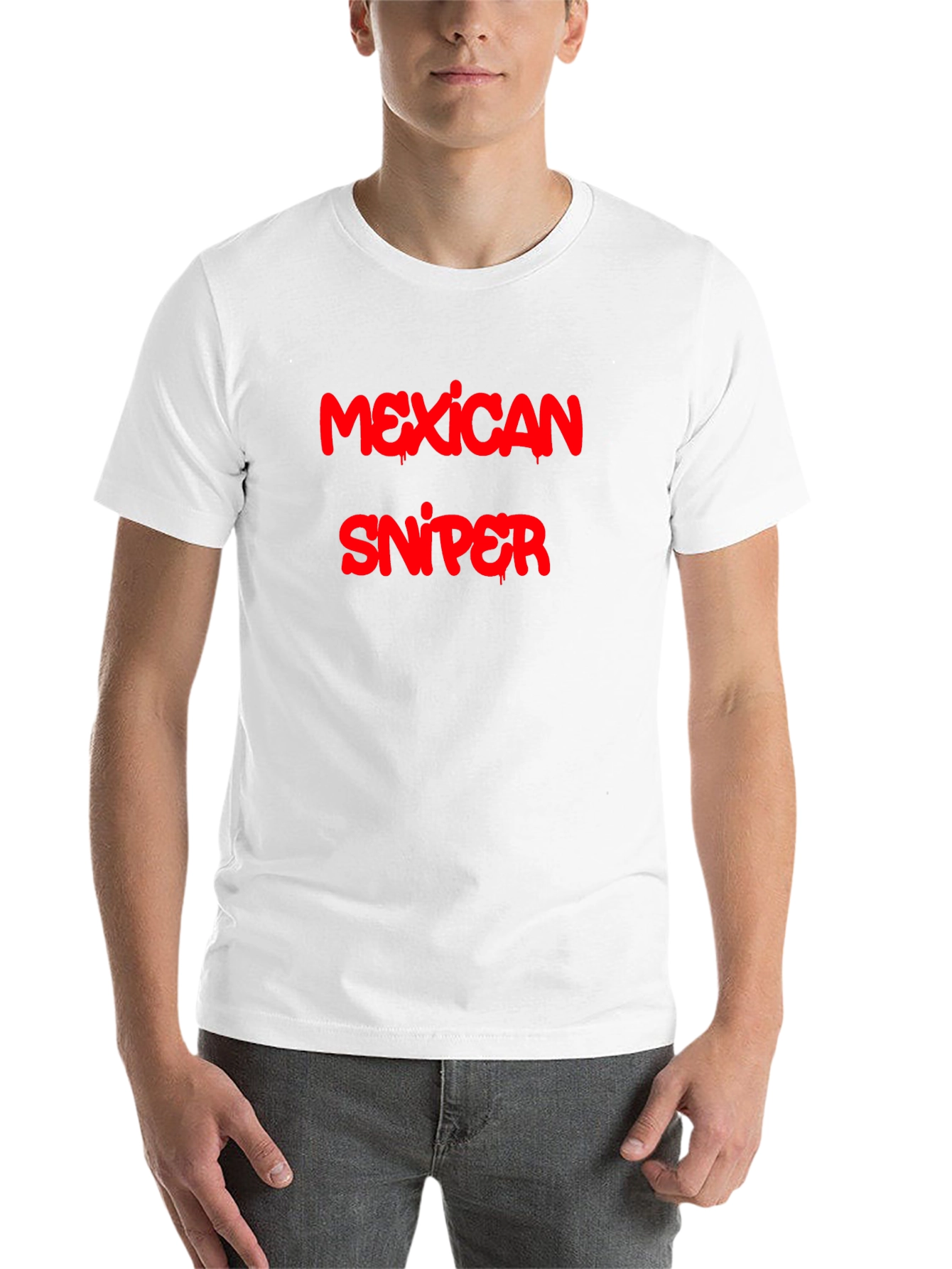 Black Mexican Sniper Graphic Tee - Black T-Shirt view 14
