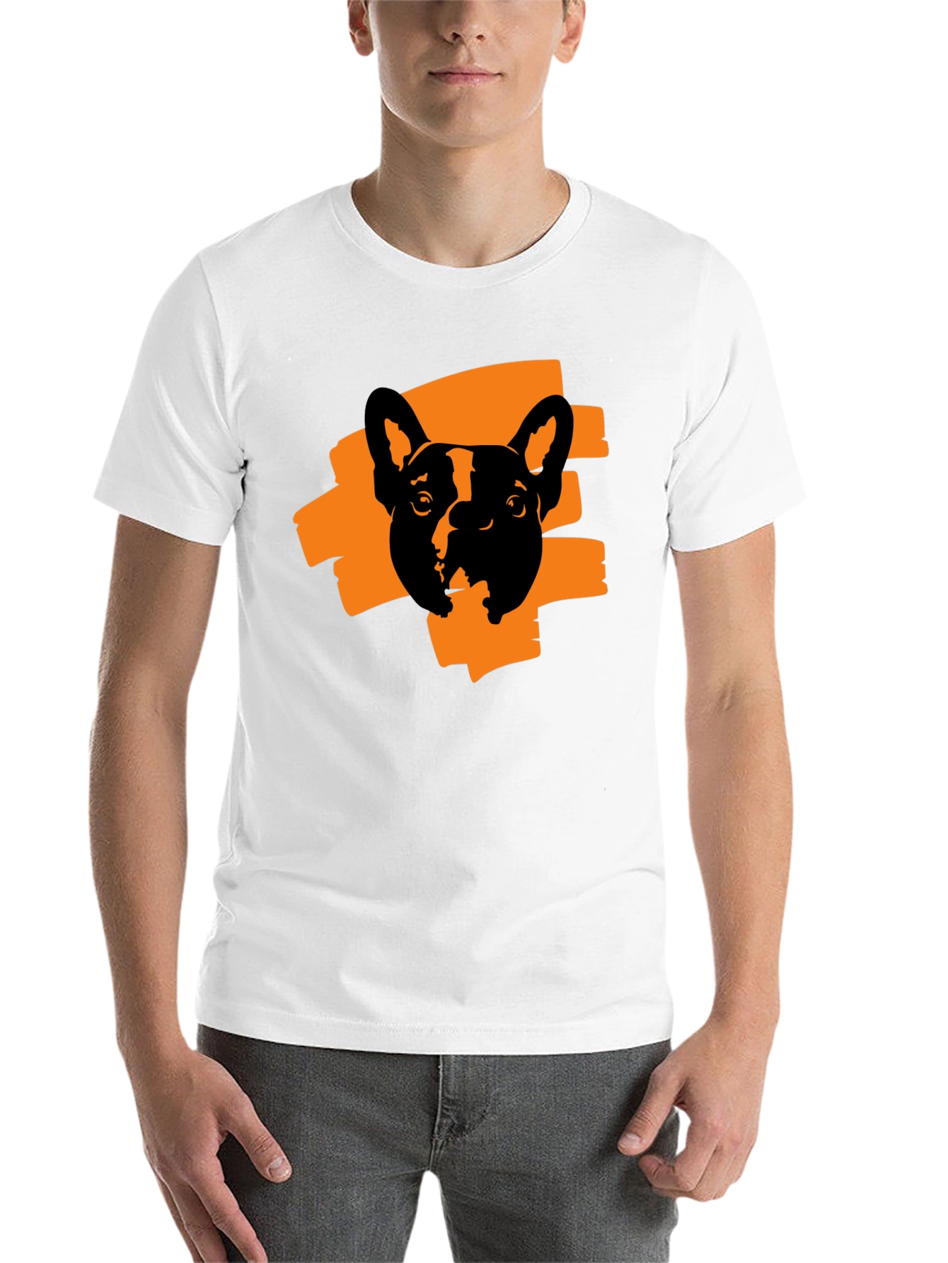 Black Cool Dog Graphic Print T-Shirt view 14