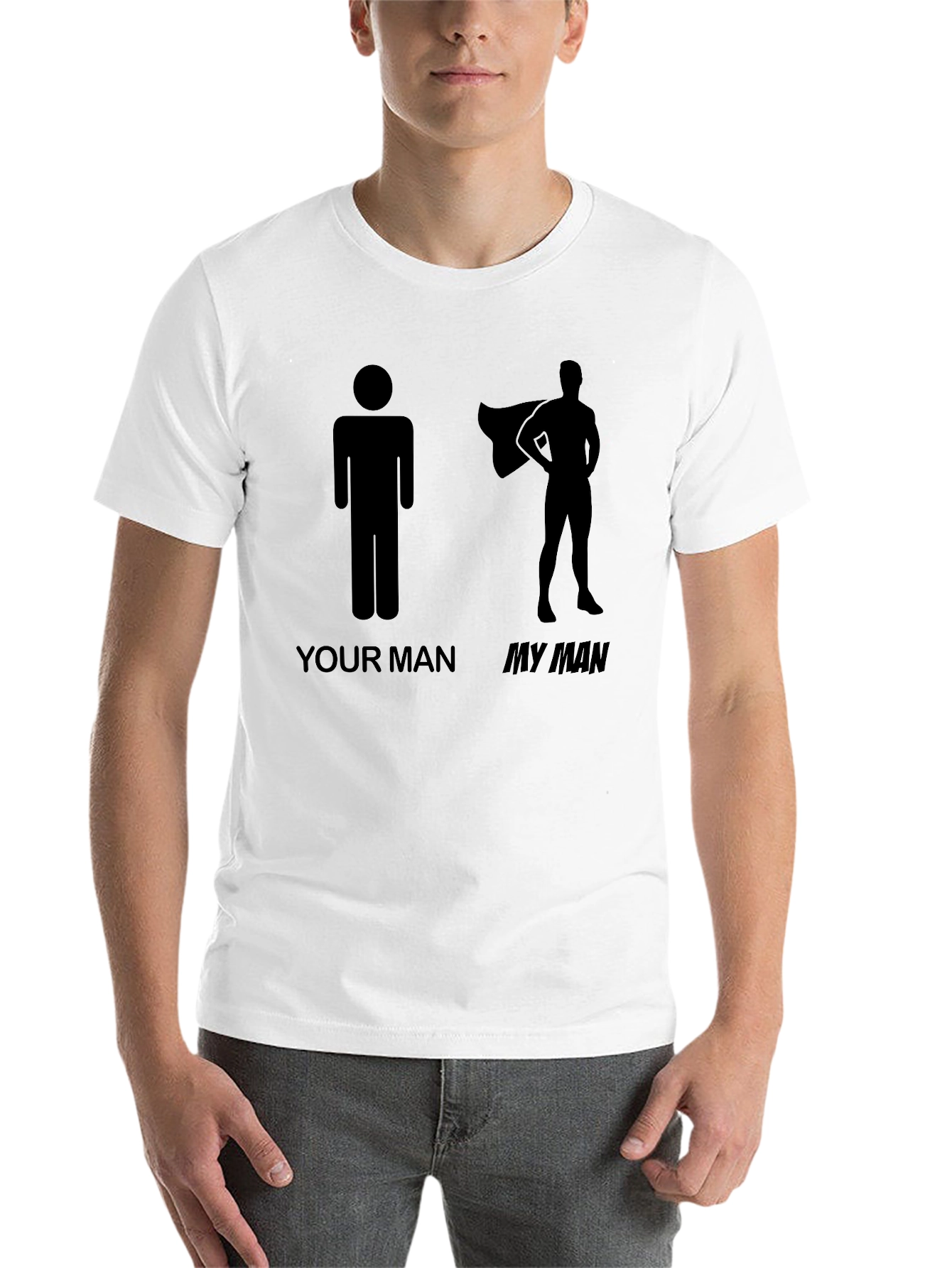 Black Your Man My Man Graphic Tee - Funny Superhero T-Shirt view 14