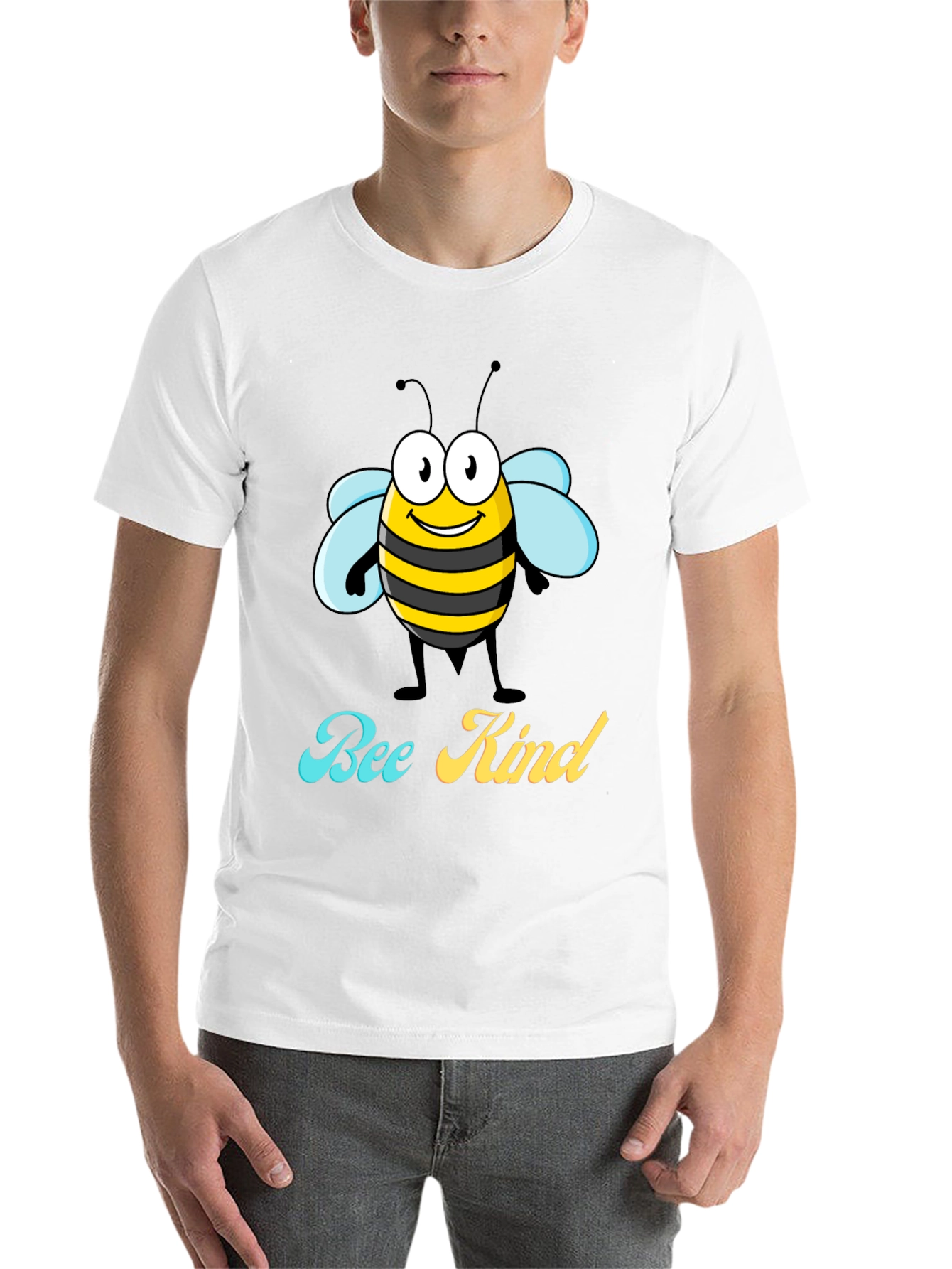 Black Bee Kind Graphic T-Shirt - Black Crew Neck Tee view 14