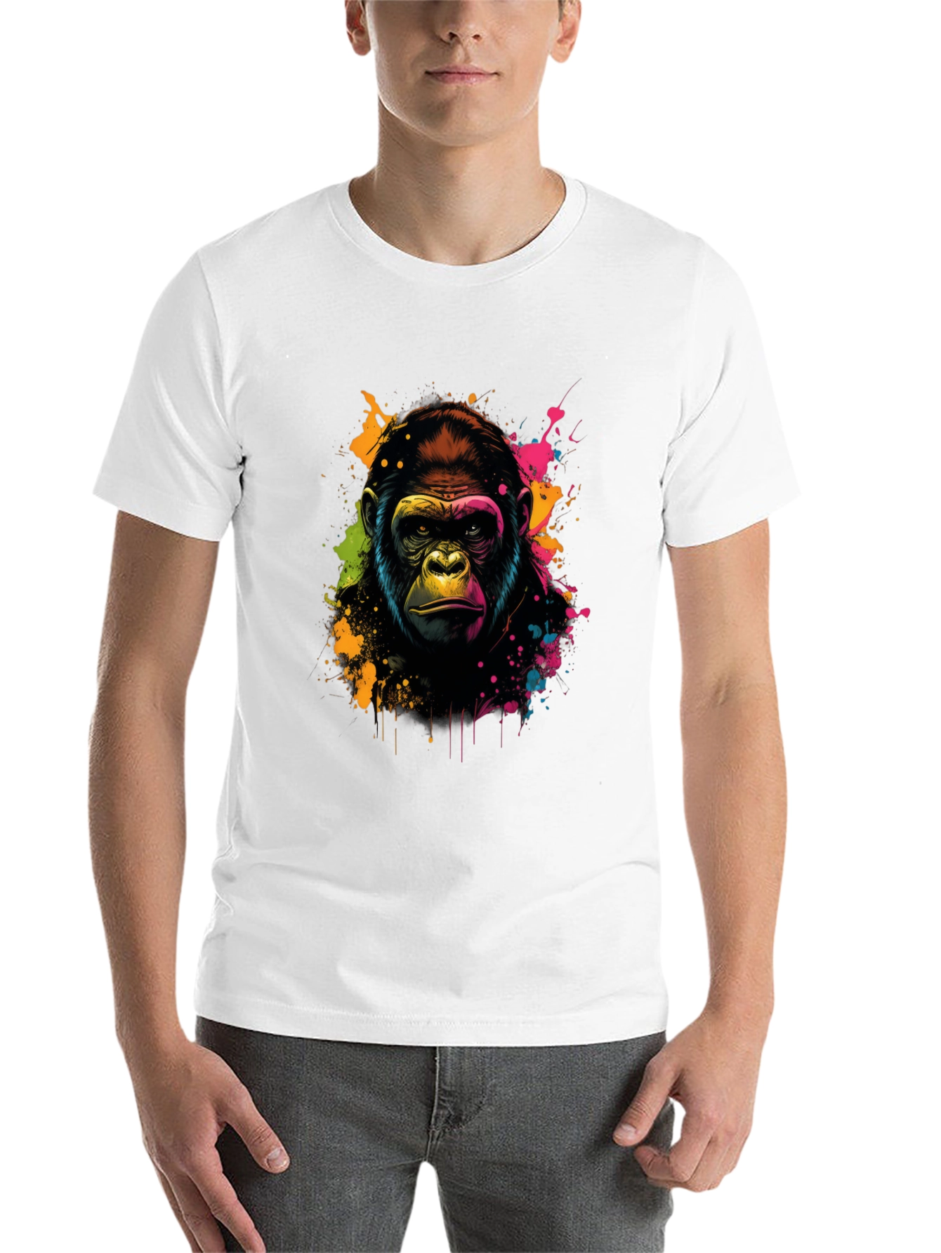 Black Vibrant Gorilla Graphic Tee - Black view 14