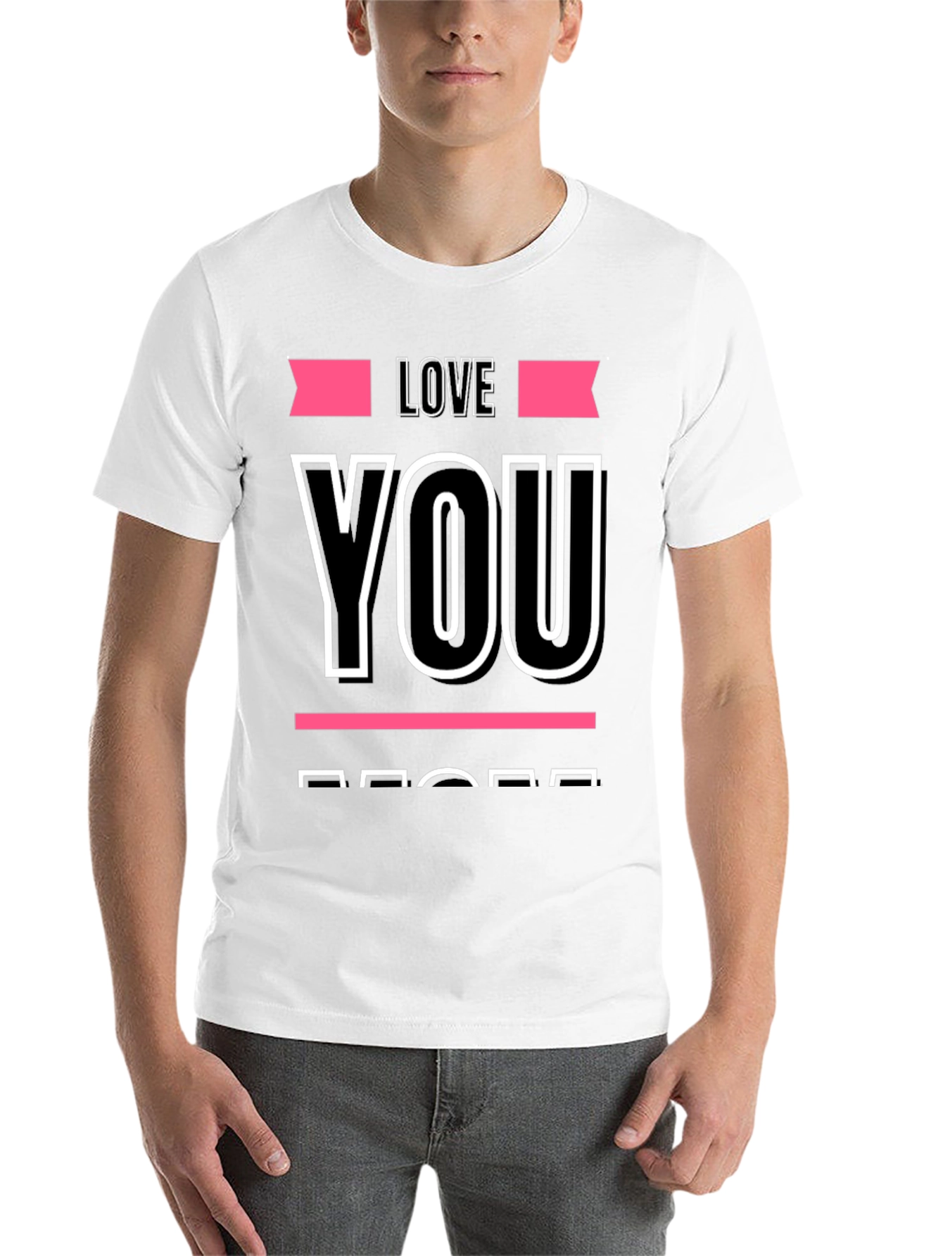 Black Love You More Graphic Tee view 14