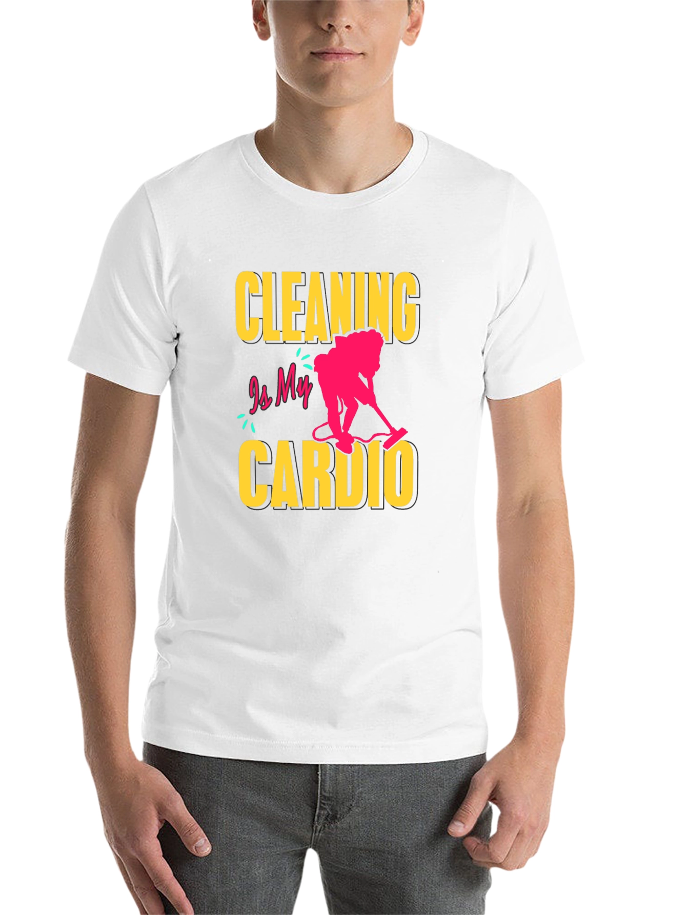 Black Cleaning is My Cardio T-Shirt - Funny Housekeeping Tee view 14