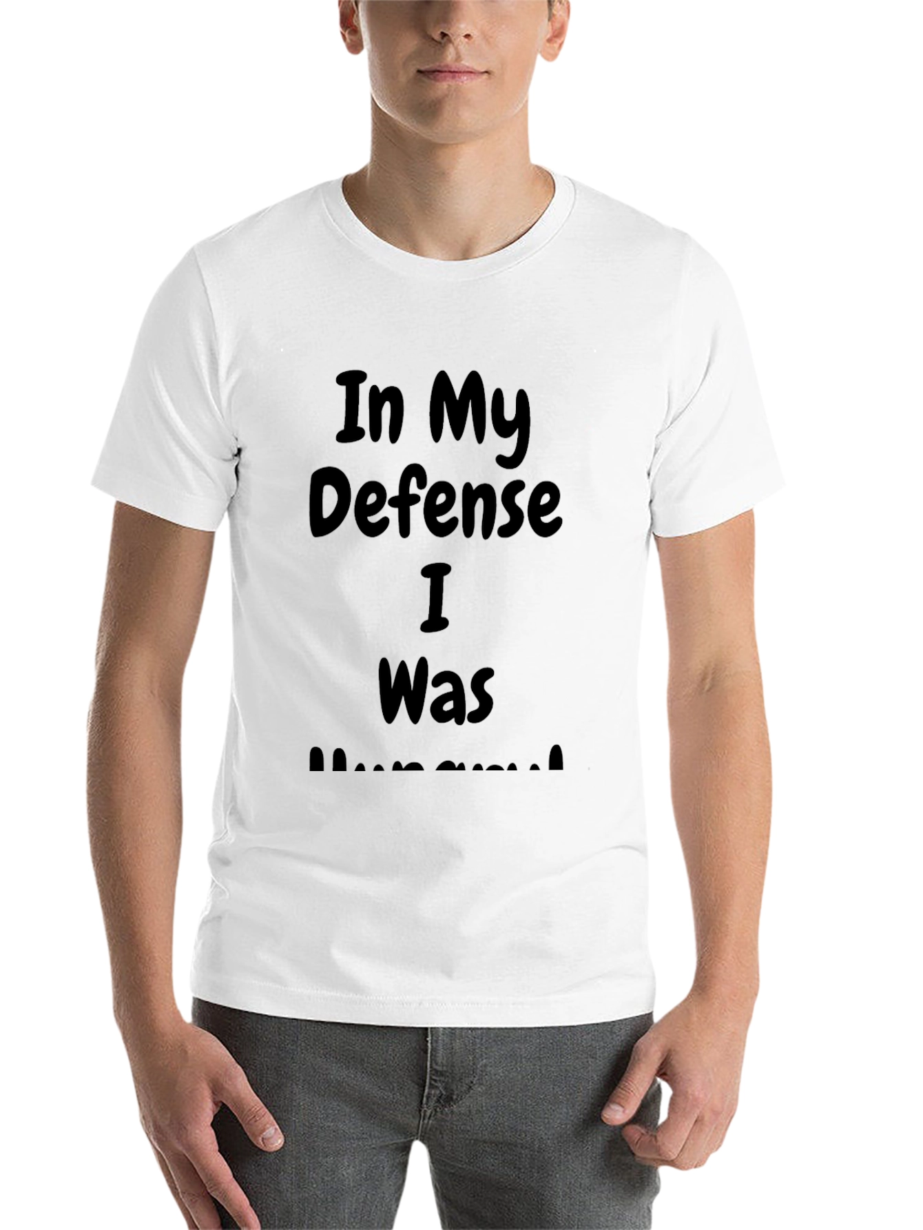 Black In My Defense I Was Hungry Black T-Shirt view 14