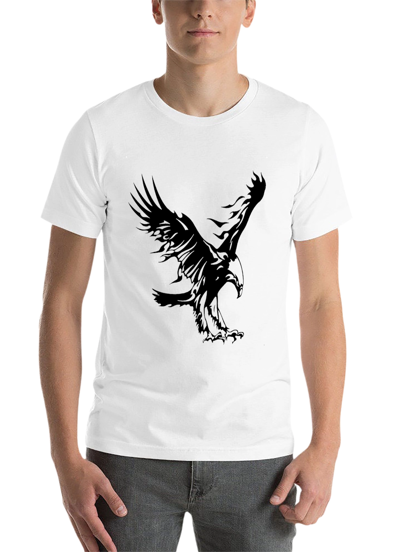 Black Men's Black Eagle Graphic Tee view 14