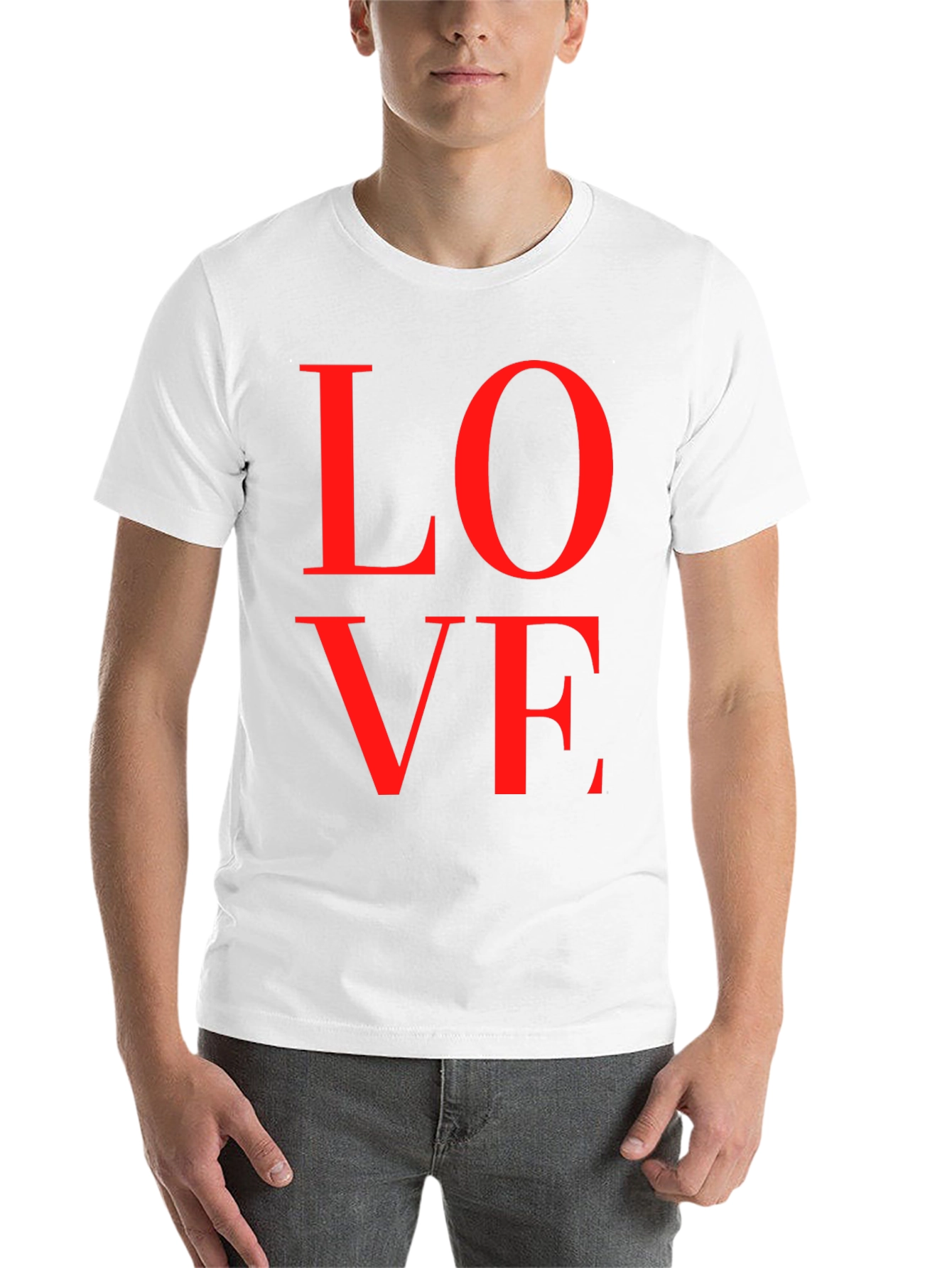 Black Love Tee - Red Letters on Black view 14