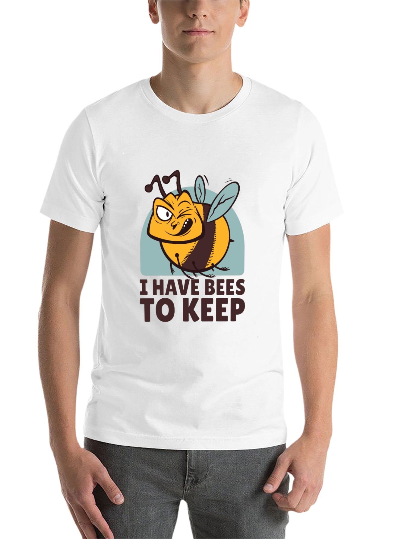 Black I Have Bees To Keep Funny T-Shirt view 14