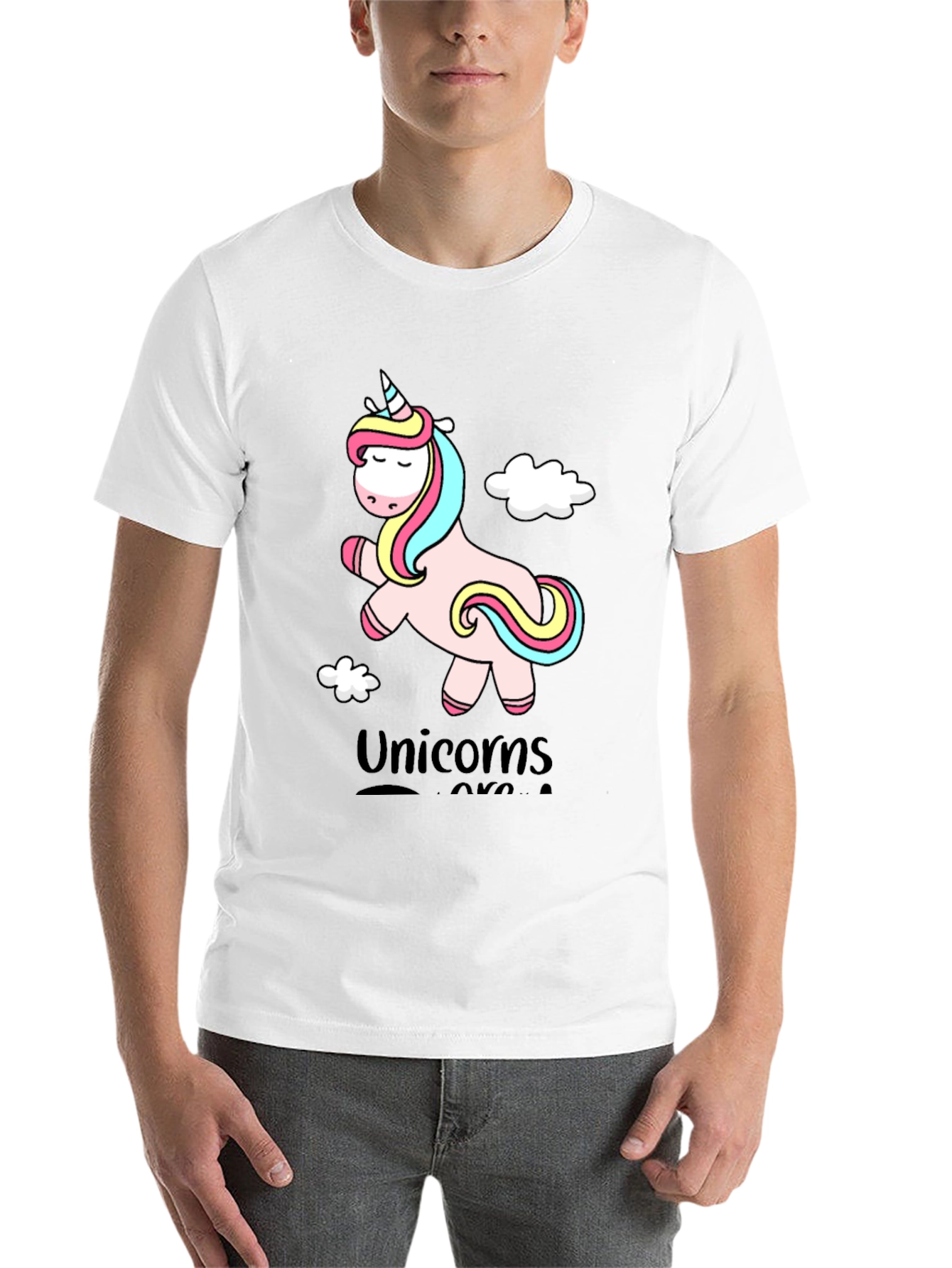Black Unicorns Are Real Graphic Tee - Black view 14