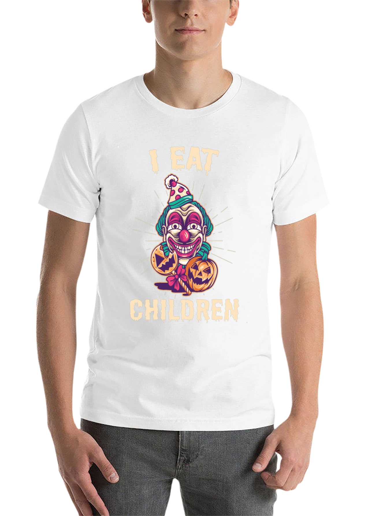 Black I Eat Children Clown Halloween T-Shirt view 14