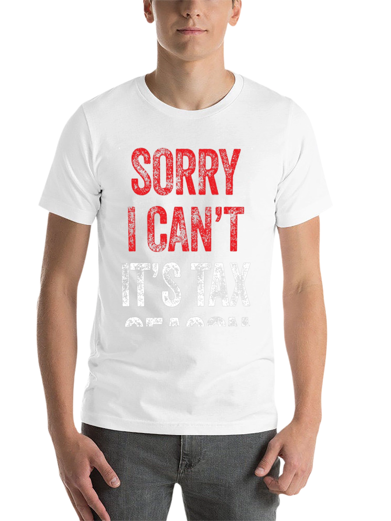 Black Funny Tax Season T-Shirt - Sorry I Can't view 14