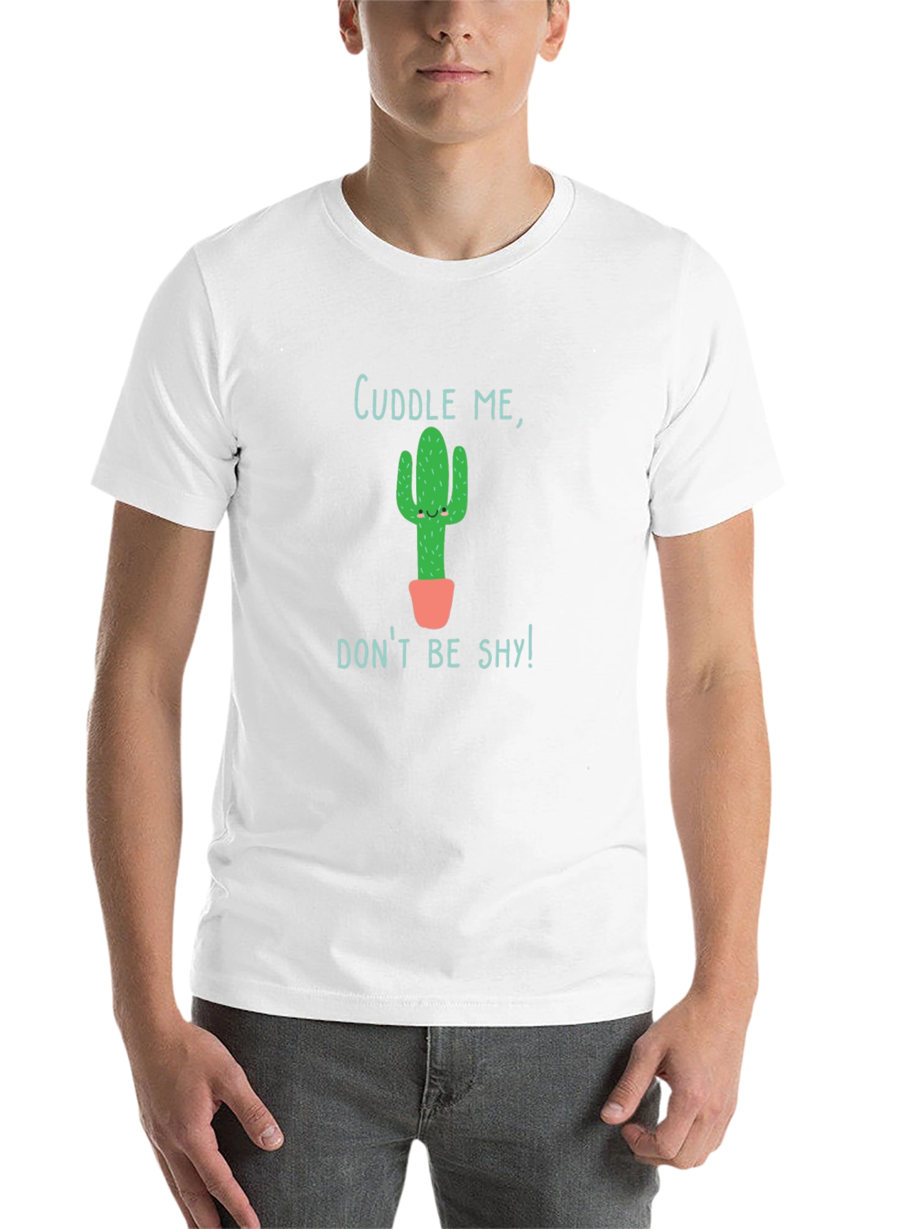 Black Cuddle Me Cactus Graphic Tee - Soft Cotton Blend view 14