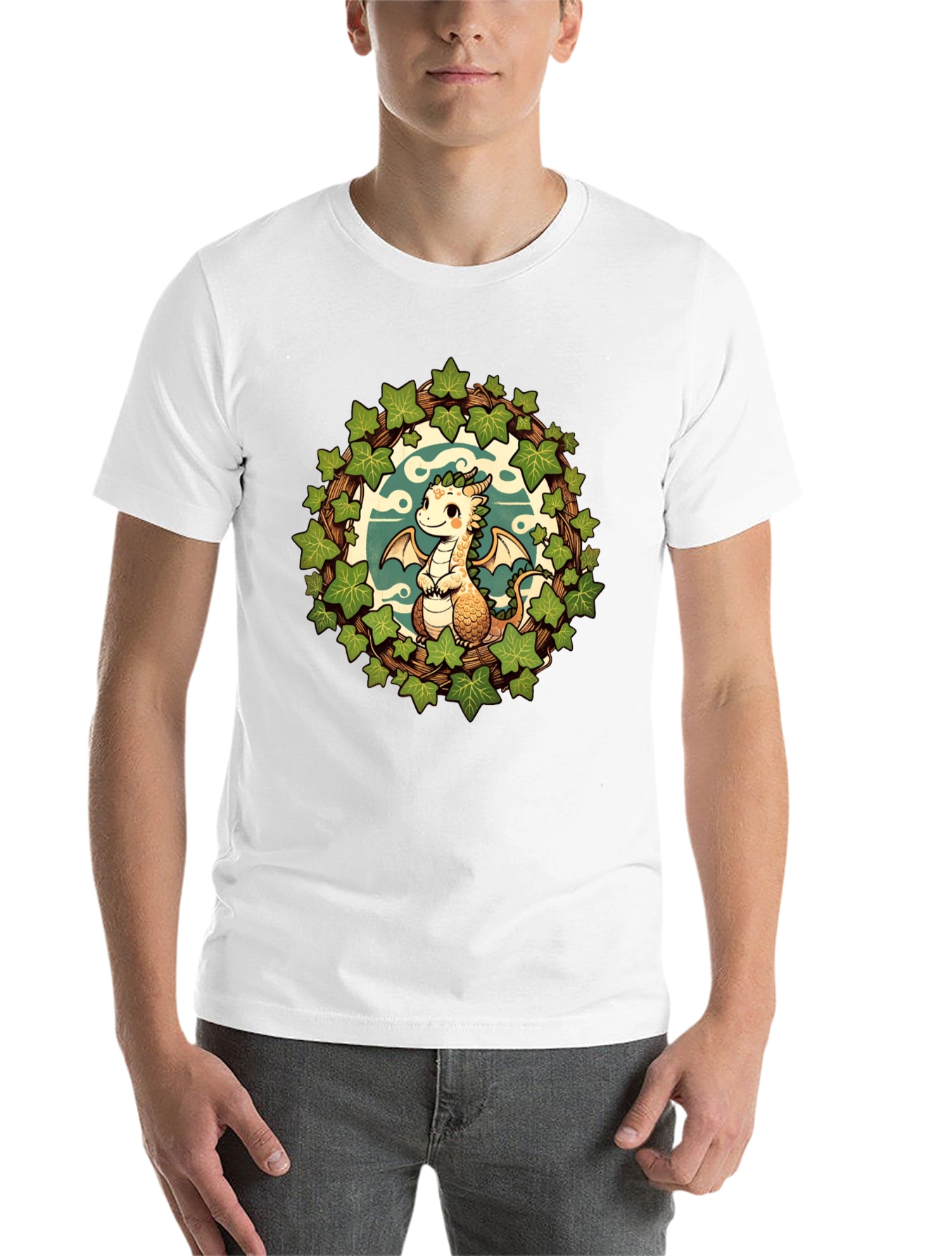 Black Dragon & Ivy Wreath Graphic Tee view 14