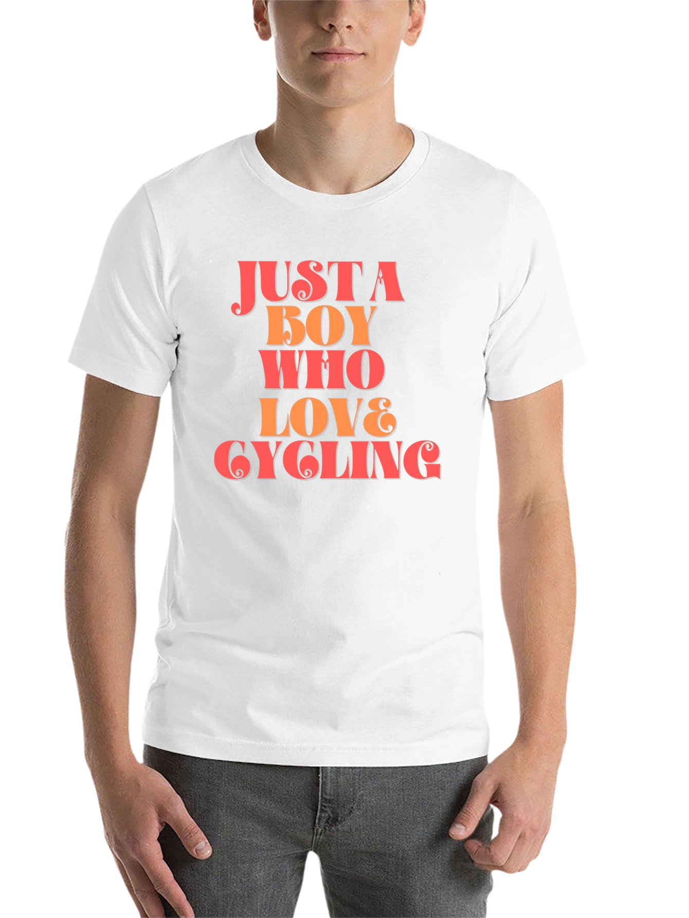 Black Cycling Lover T-Shirt - Just A Boy Who Loves Cycling view 14