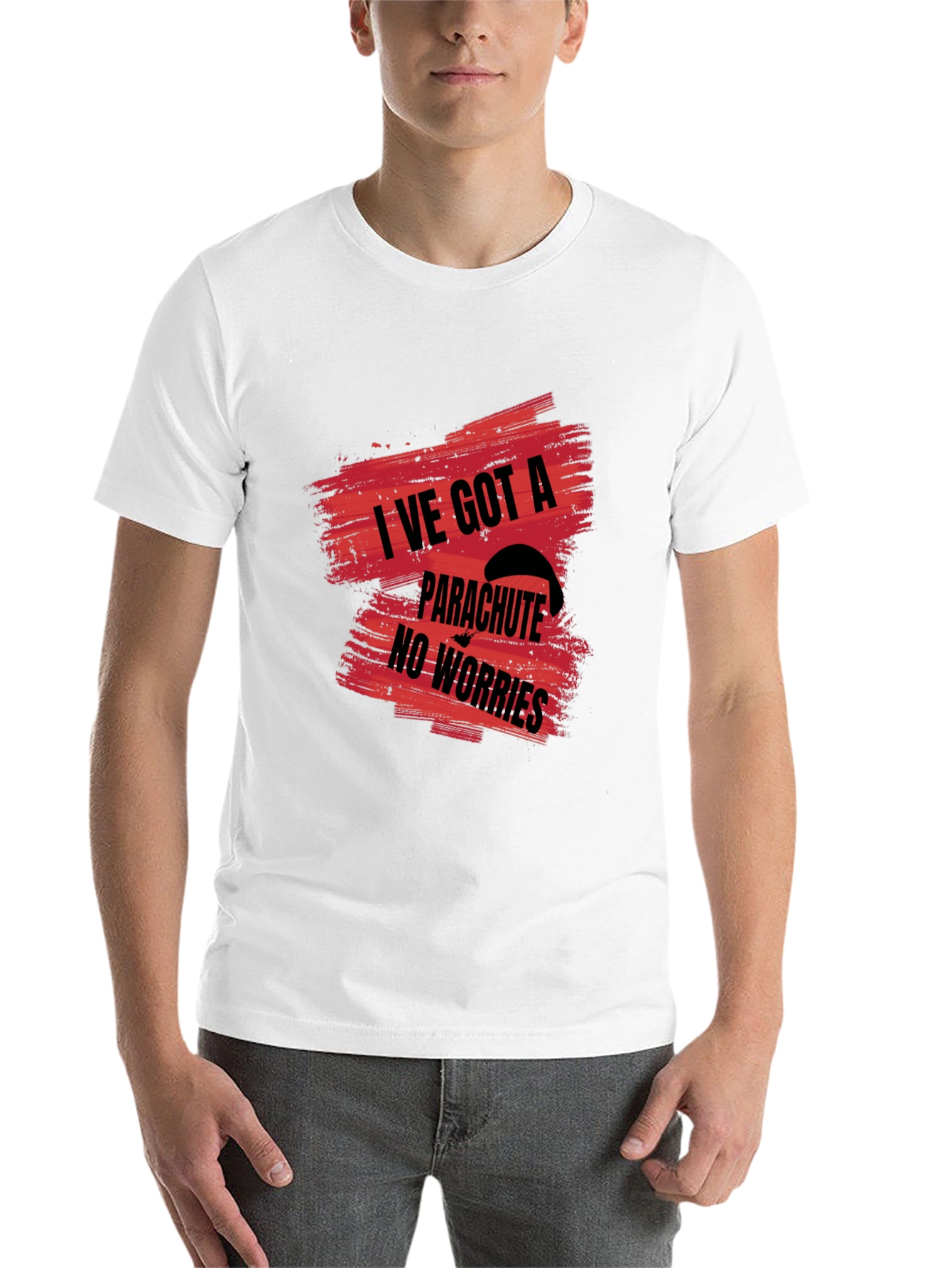 Black I've Got a Parachute T-Shirt view 14