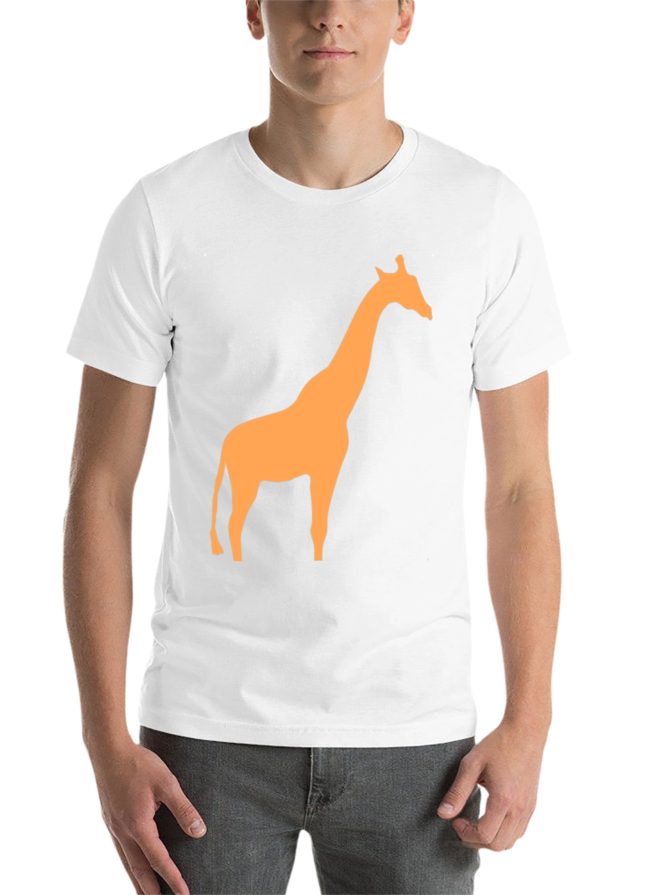 Black Giraffe Graphic Tee - Black Casual T-Shirt view 14